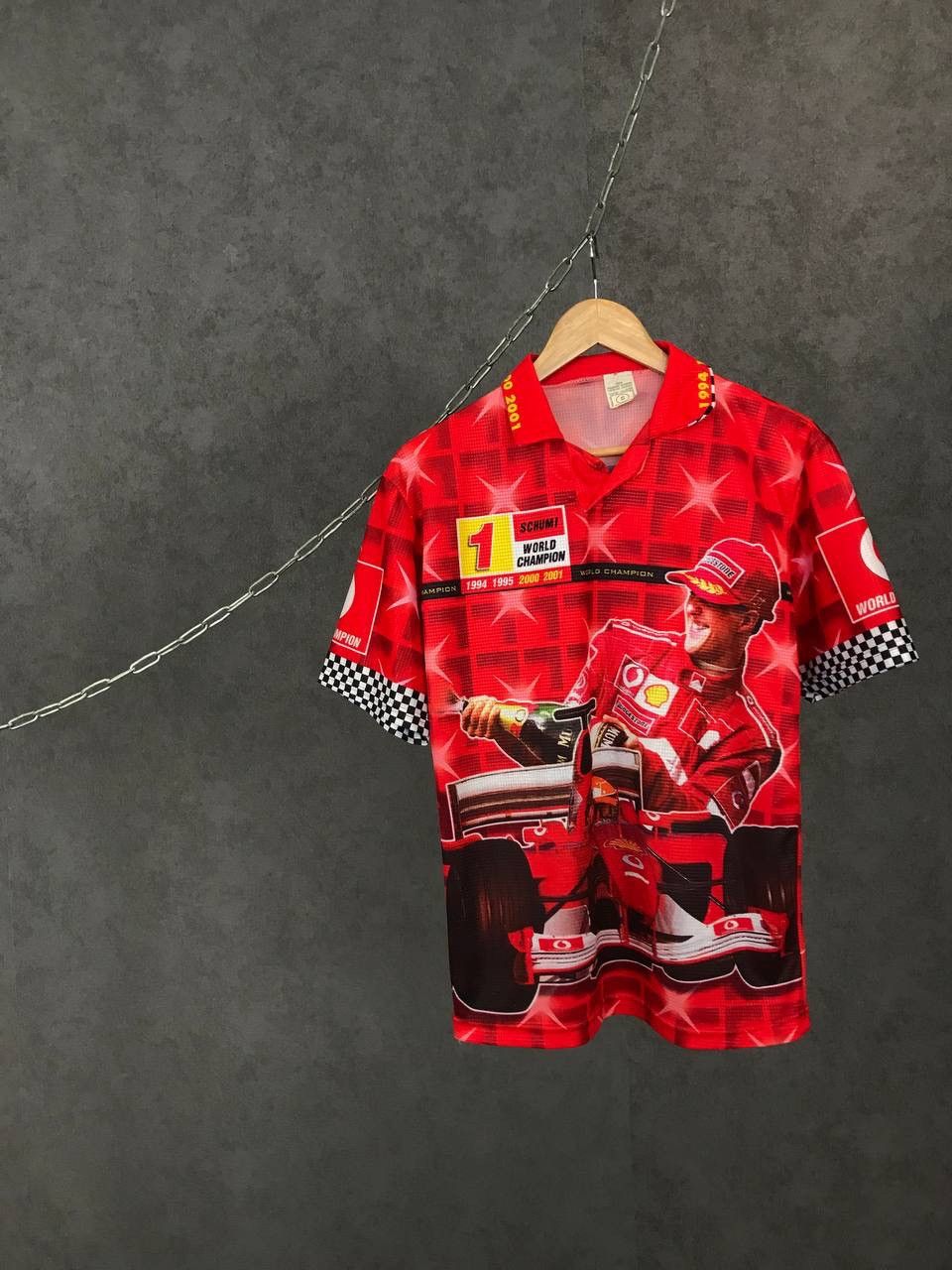 Formula 1 Michael Schumacher vintage formula Uno racing overprinted Size US S / EU 44-46 / 1 - 1 Thumbnail