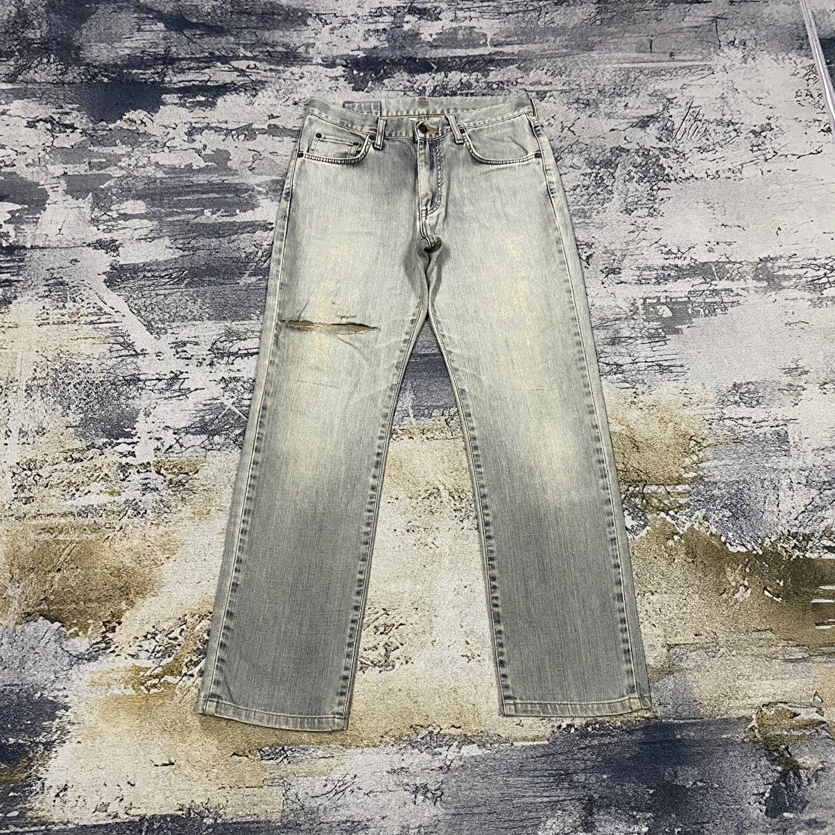 Japanese Brand Vintage Japan Edwin Faded Black Distressed Denim Jeans Size US 30 / EU 46 - 1 Thumbnail