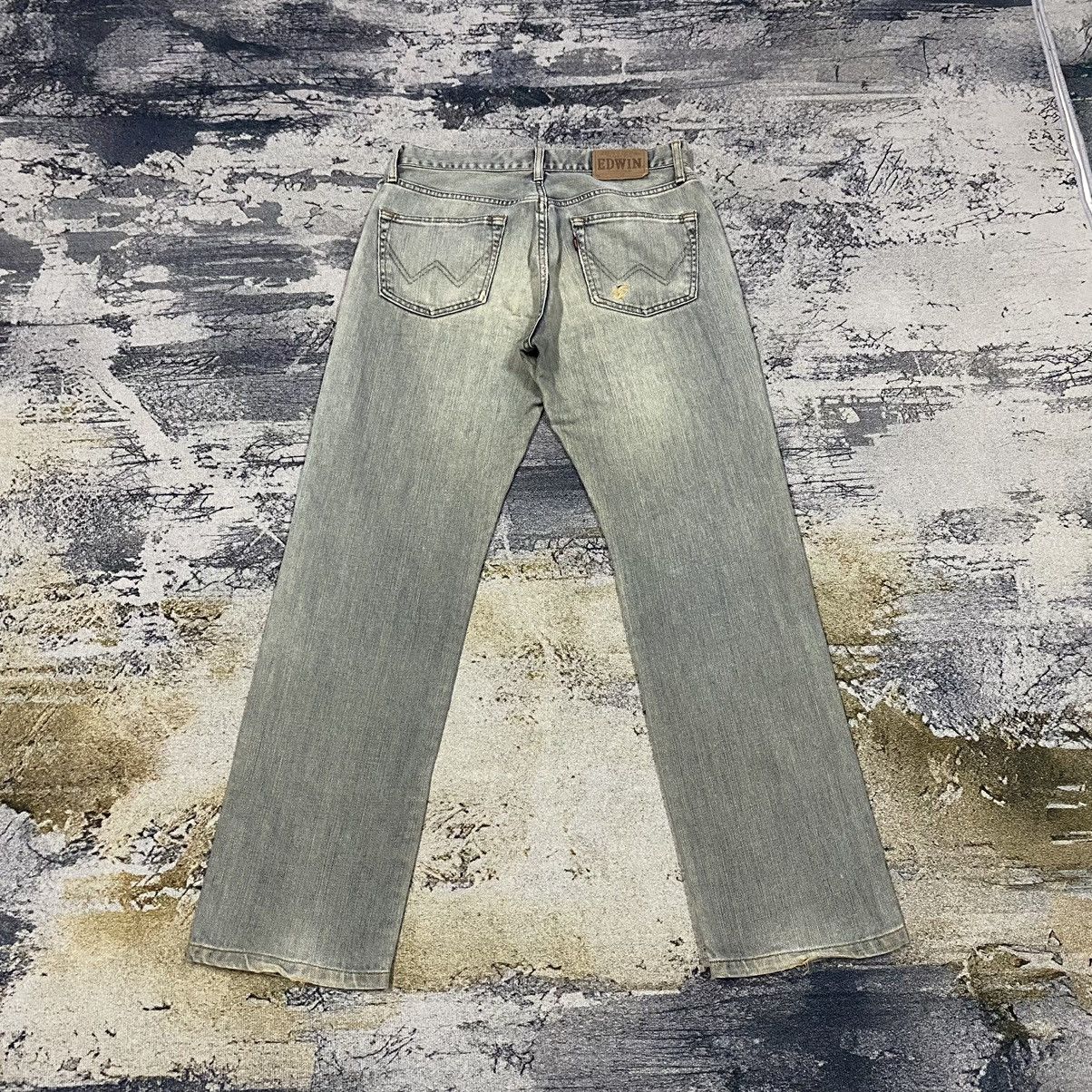 Japanese Brand Vintage Japan Edwin Faded Black Distressed Denim Jeans Size US 30 / EU 46 - 2 Thumbnail