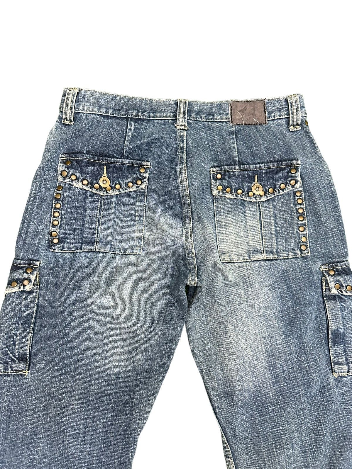 Other Trim Co Spike Punk Cargo Denim Pants Hysterics Style Size US 31 - 10 Thumbnail