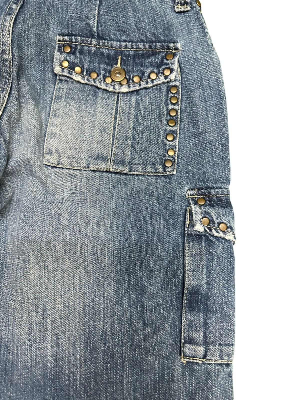 Other Trim Co Spike Punk Cargo Denim Pants Hysterics Style Size US 31 - 14 Thumbnail