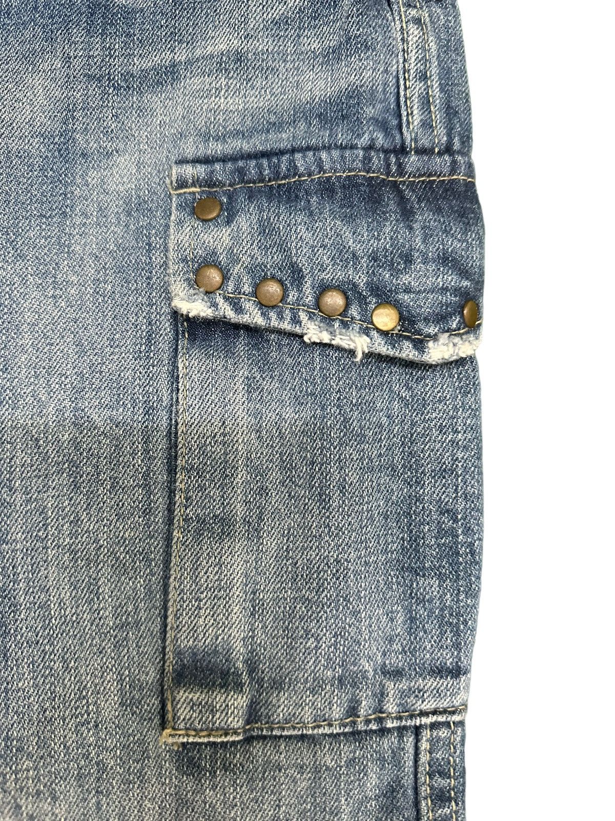 Other Trim Co Spike Punk Cargo Denim Pants Hysterics Style Size US 31 - 7 Thumbnail