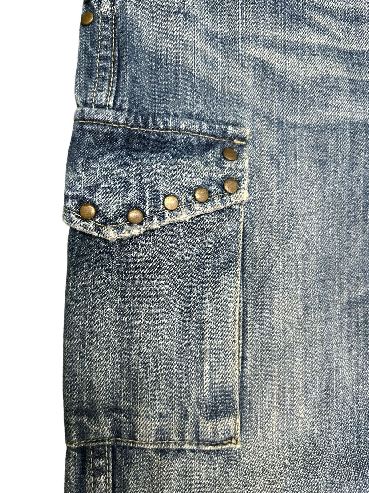 Other Trim Co Spike Punk Cargo Denim Pants Hysterics Style Size US 31 - 5 Thumbnail