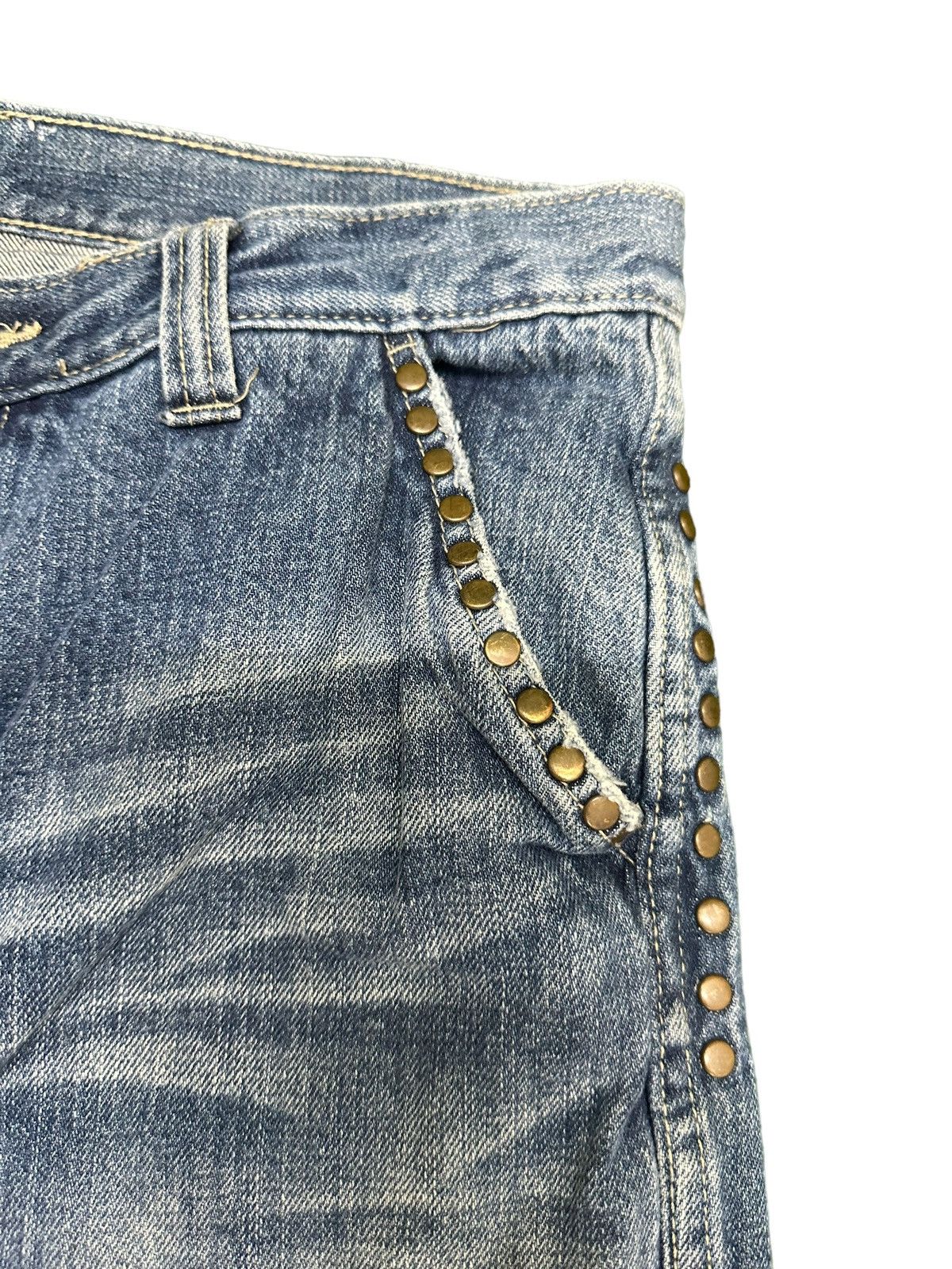 Other Trim Co Spike Punk Cargo Denim Pants Hysterics Style Size US 31 - 6 Thumbnail