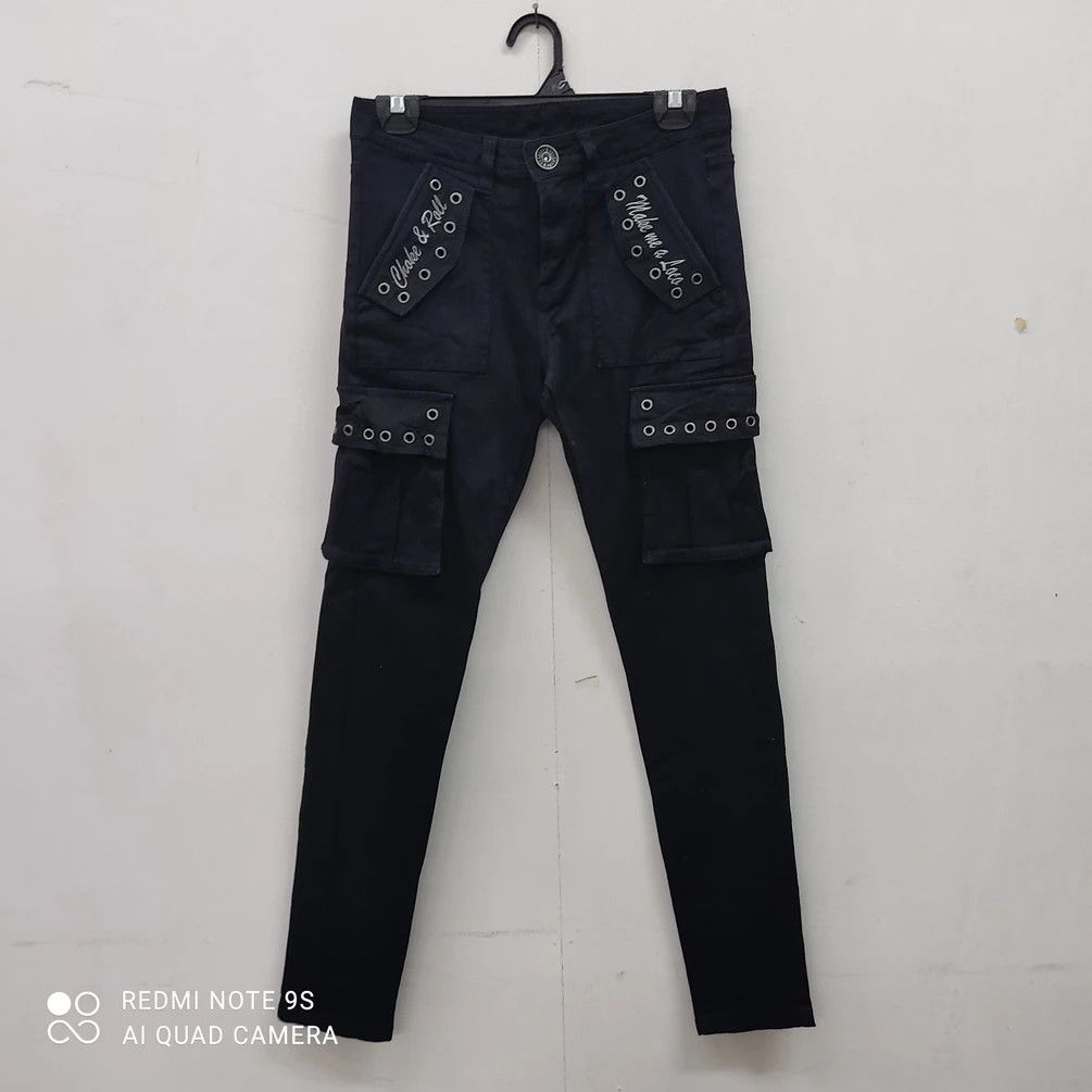 Japanese Brand Bad New From Glad News Radio Clash Black Multipocket Pant Size US 28 / EU 44 - 1 Thumbnail