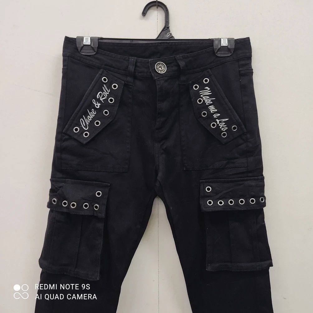 Japanese Brand Bad New From Glad News Radio Clash Black Multipocket Pant Size US 28 / EU 44 - 3 Thumbnail