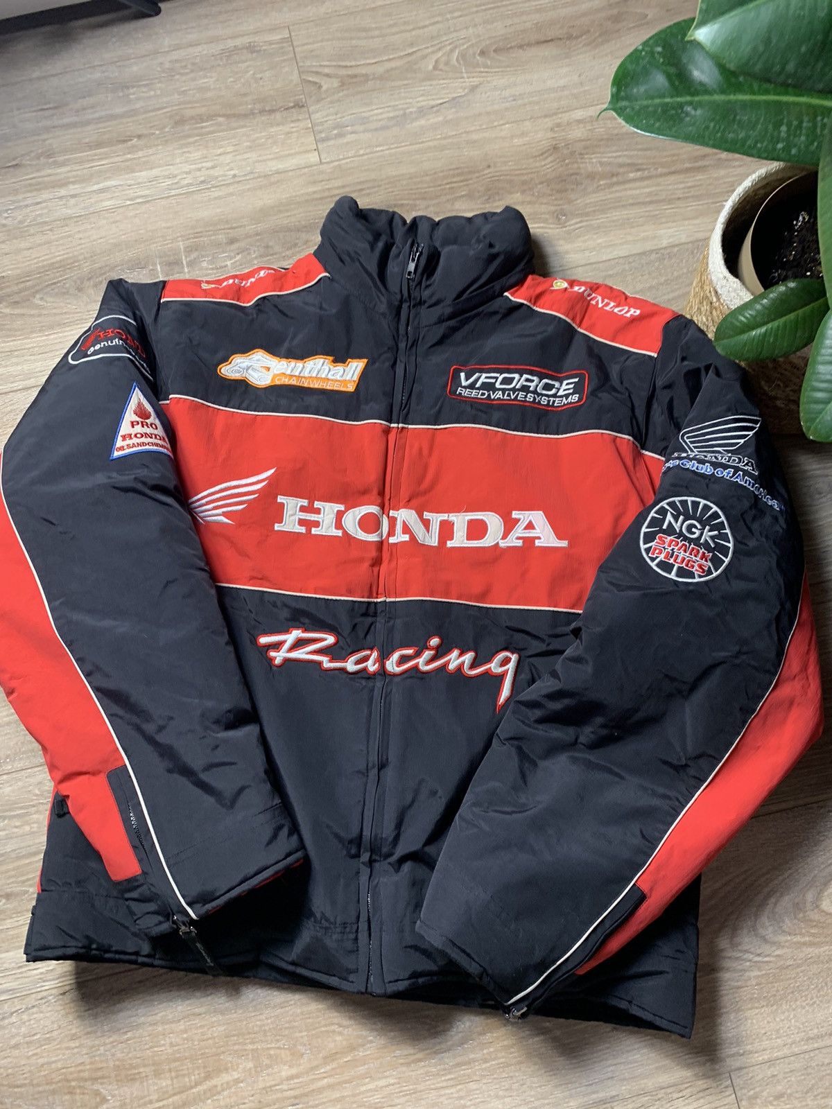 Honda × NASCAR Vintage Honda Racing Team Moto Jacket Size US XXL / EU 58 / 5 - 2 Thumbnail