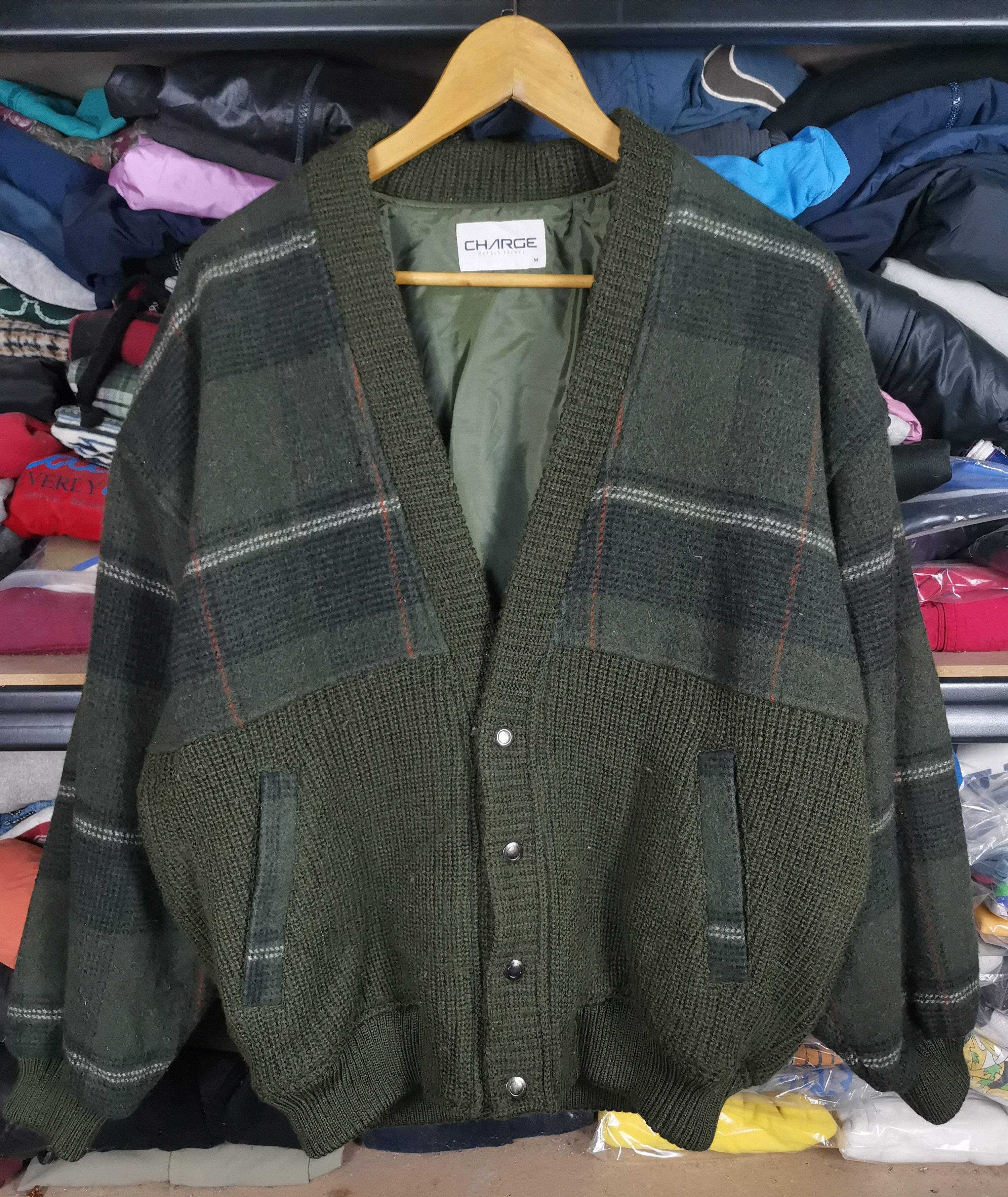 Japanese Brand Vintage Charge Wool Cardigan Jacket Size US M / EU 48-50 / 2 - 1 Thumbnail