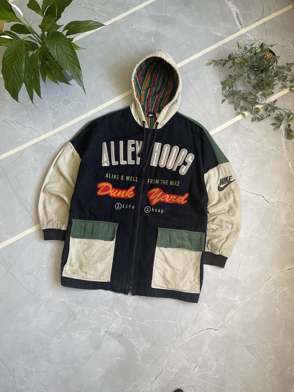 NIKE ナイキ ALLEY HOOPS DUNK YARD　ジャケット 希少品 Nike × Vintage ❗️Last Drop❗️Vintage 90s Alley Hoops Dunk Yard