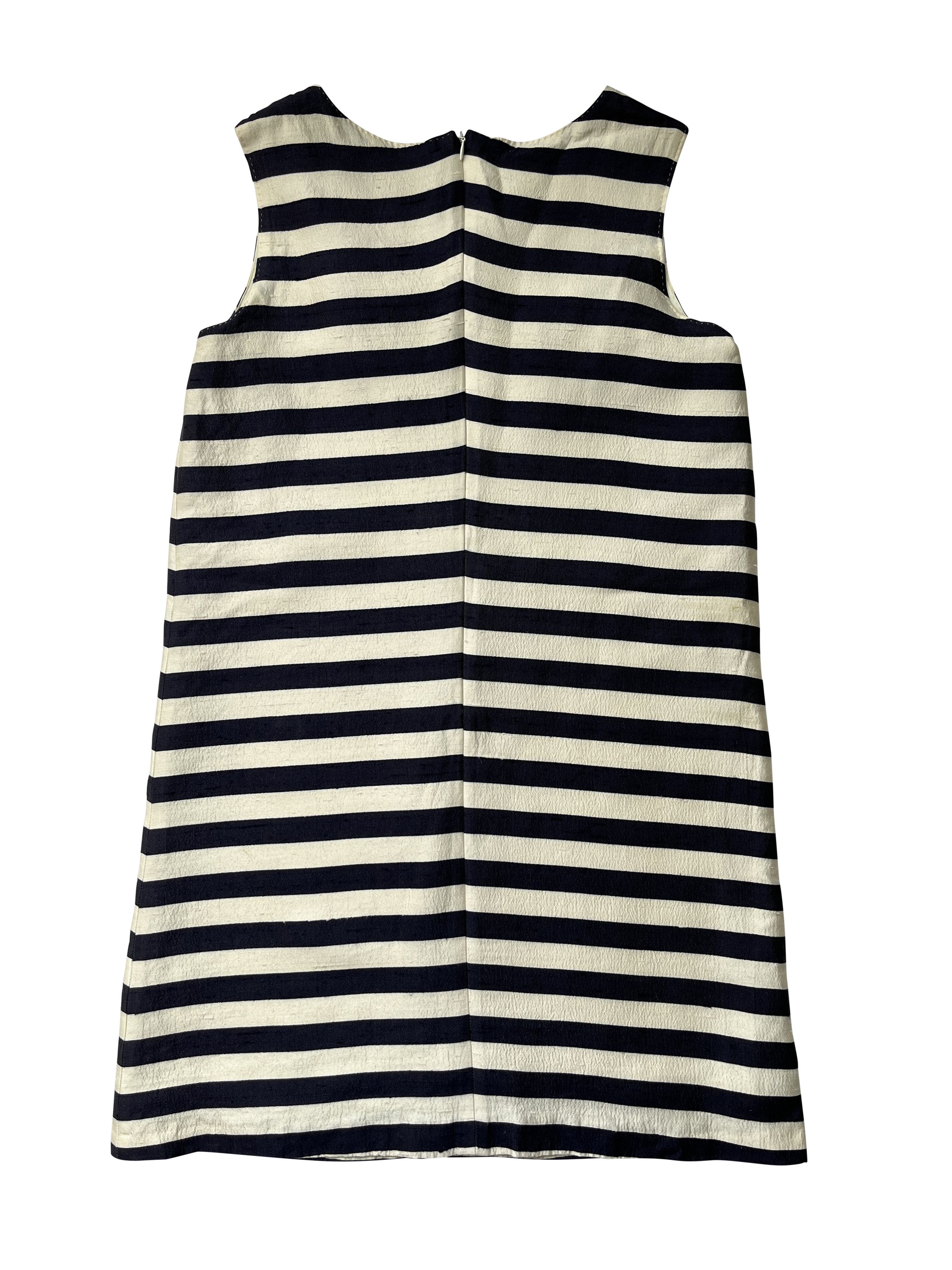 Dirk Van Saene ⚡️QUICK SALE⚡️1995 Dirk Van Saene Silk/Cotton Striped Dress Size M / US 6-8 / IT 42-44 - 2 Thumbnail