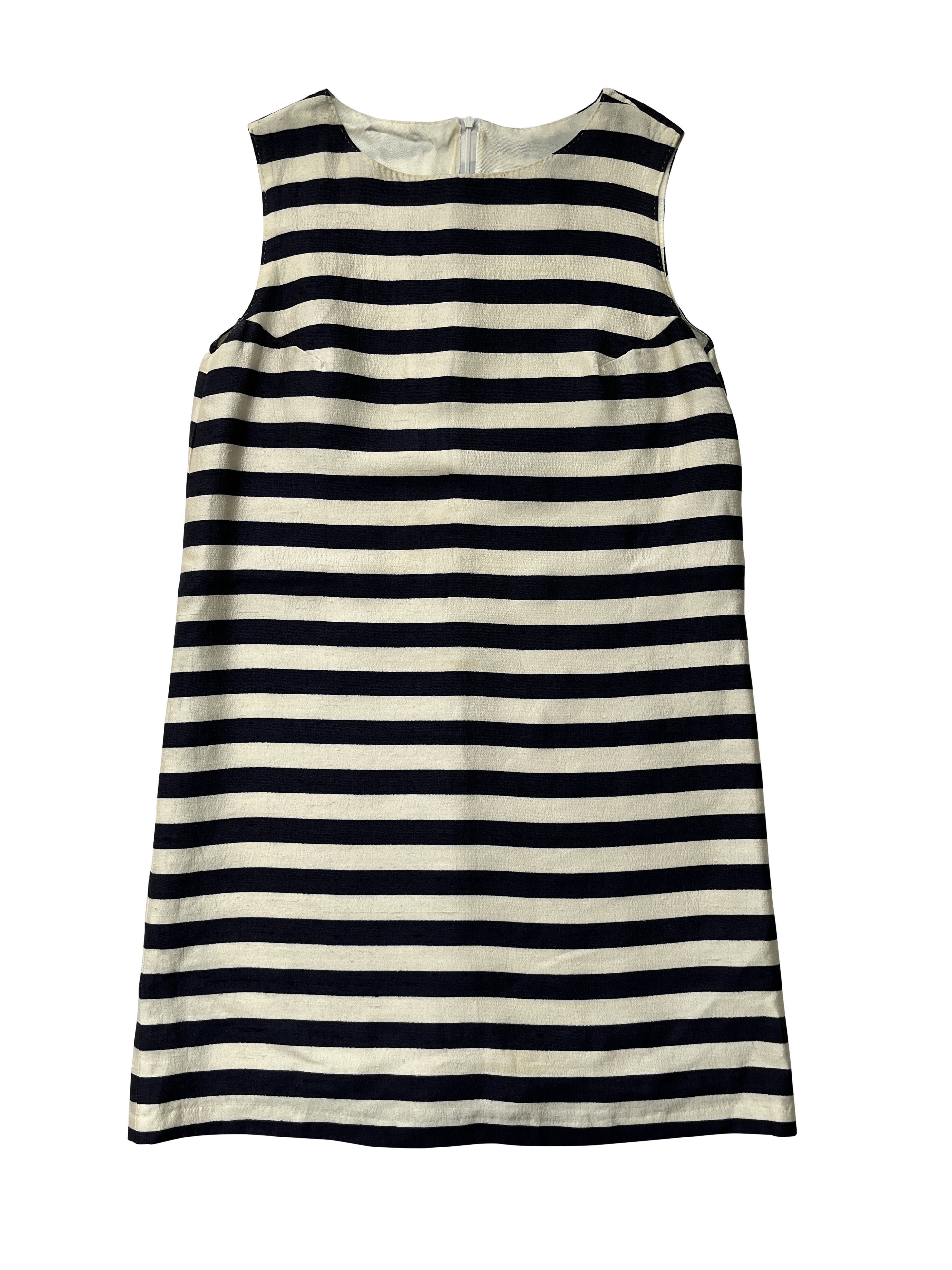 Dirk Van Saene ⚡️QUICK SALE⚡️1995 Dirk Van Saene Silk/Cotton Striped Dress Size M / US 6-8 / IT 42-44 - 1 Thumbnail