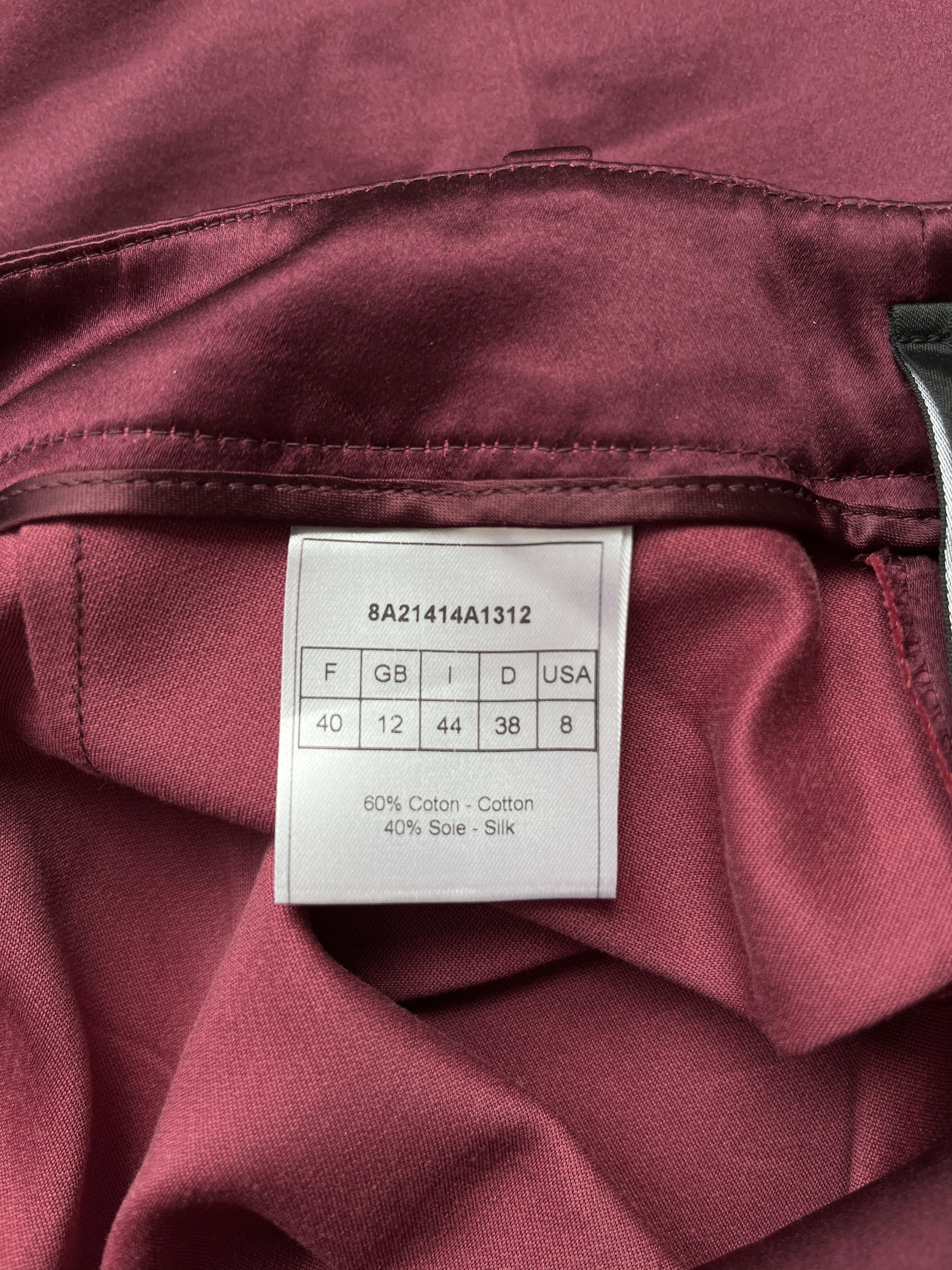 Dior ⚡️QUICK SALE⚡️2008 Dior John Galliano Burgundy Satin Pants Size 30" / US 8 / IT 44 - 4 Thumbnail