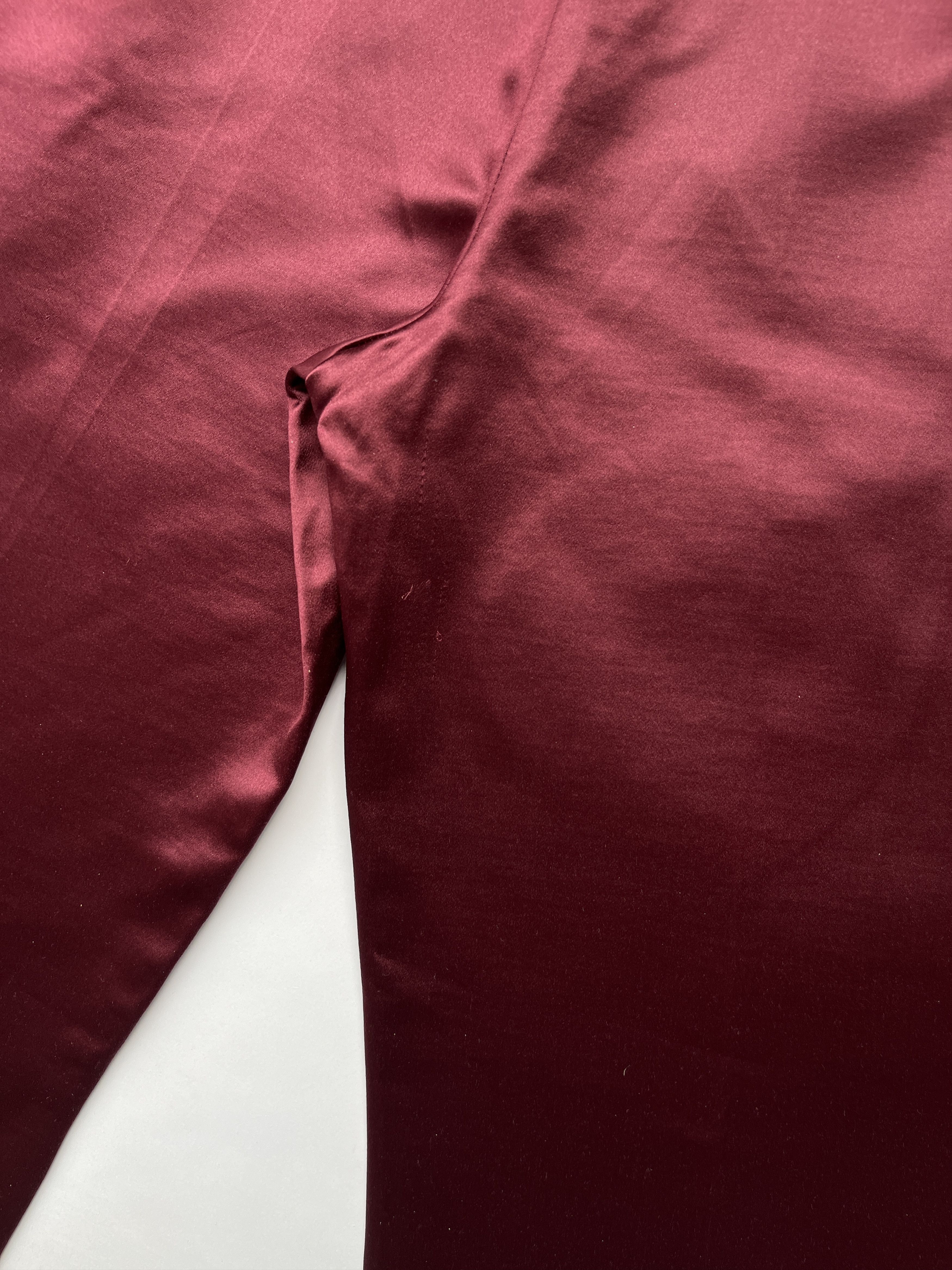 Dior ⚡️QUICK SALE⚡️2008 Dior John Galliano Burgundy Satin Pants Size 30" / US 8 / IT 44 - 6 Thumbnail