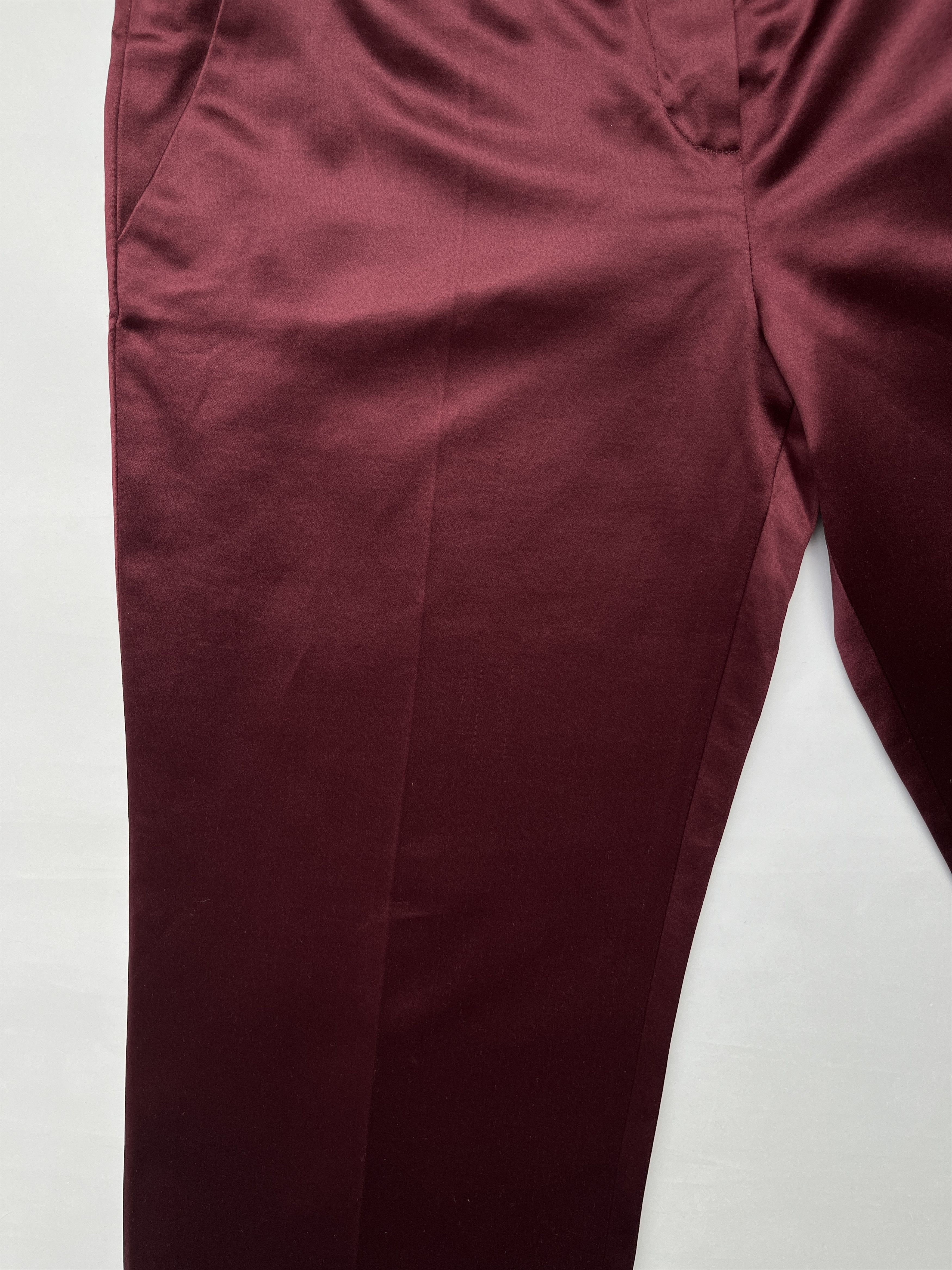 Dior ⚡️QUICK SALE⚡️2008 Dior John Galliano Burgundy Satin Pants Size 30" / US 8 / IT 44 - 8 Thumbnail