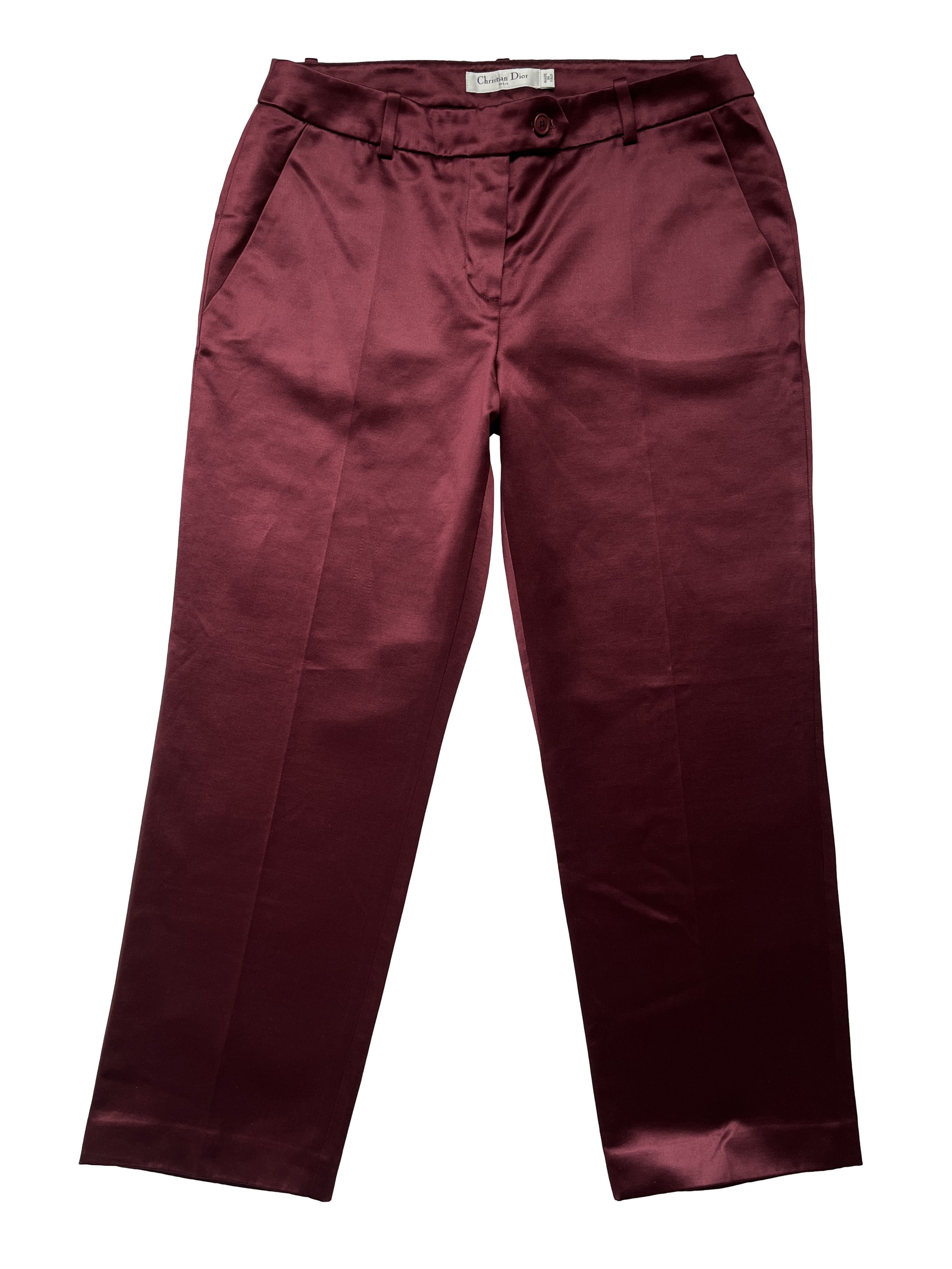 Dior ⚡️QUICK SALE⚡️2008 Dior John Galliano Burgundy Satin Pants Size 30" / US 8 / IT 44 - 1 Thumbnail
