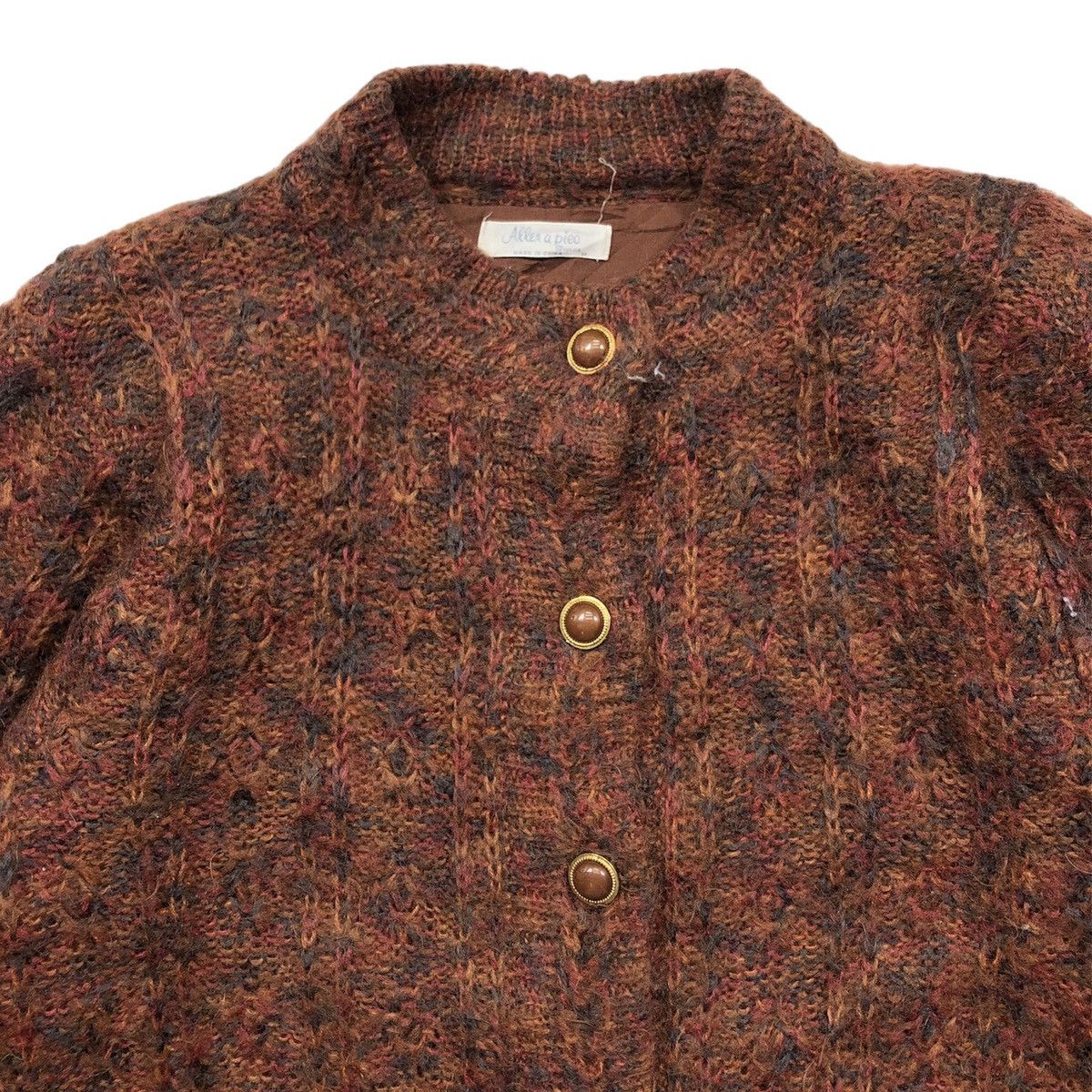 Aran Isles Knitwear Vintage Knit Mohair Cardigan Button up by Allen a pieo Size L / US 10 / IT 46 - 7 Thumbnail