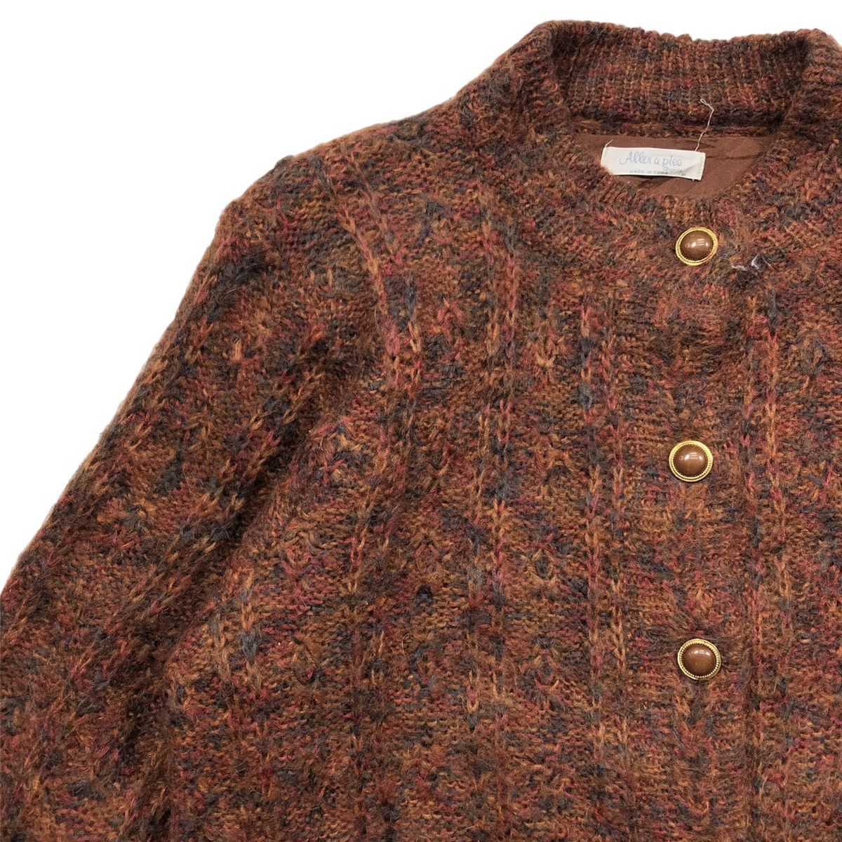 Aran Isles Knitwear Vintage Knit Mohair Cardigan Button up by Allen a pieo Size L / US 10 / IT 46 - 2 Thumbnail