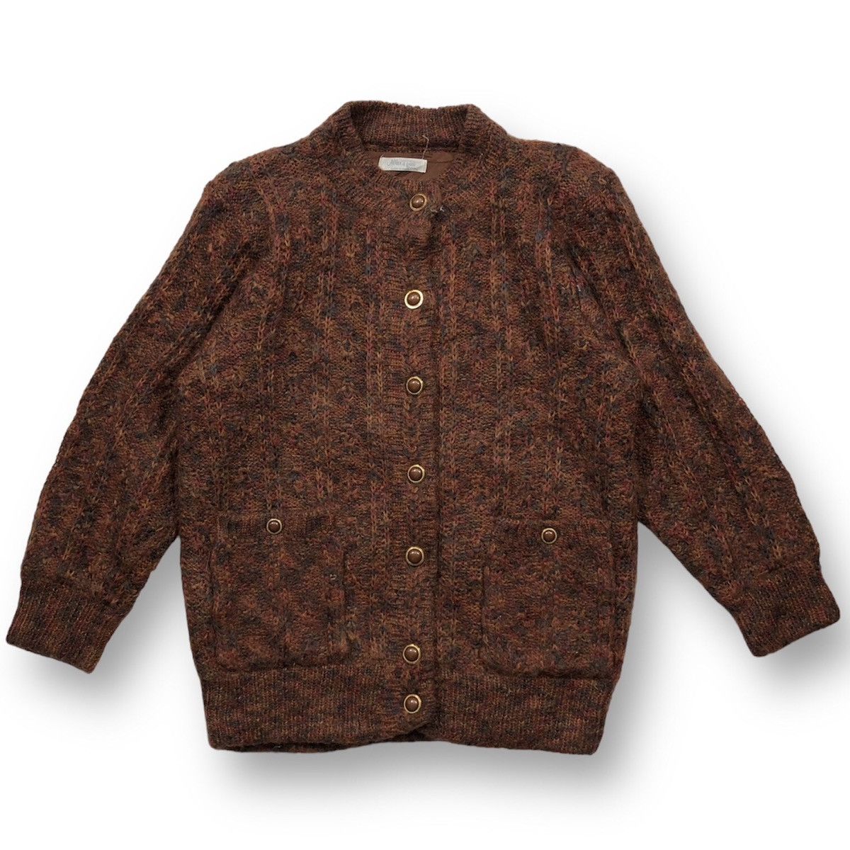 Aran Isles Knitwear Vintage Knit Mohair Cardigan Button up by Allen a pieo Size L / US 10 / IT 46 - 1 Thumbnail