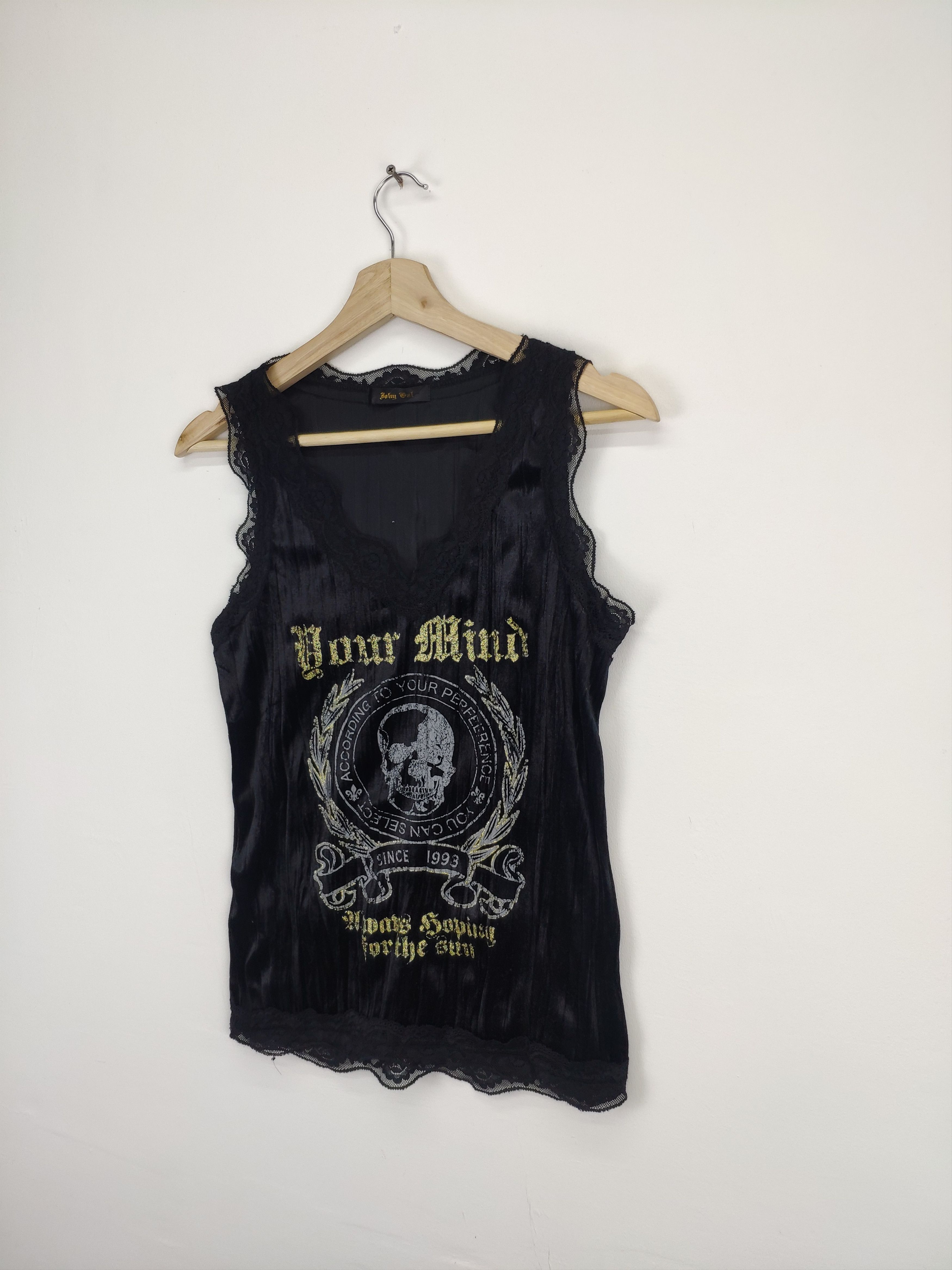 Japanese Brand × Seditionaries Vintage Tank Top Skull Ladies Harajuku Fashion Size XXS / US 00 / IT 34 - 2 Thumbnail