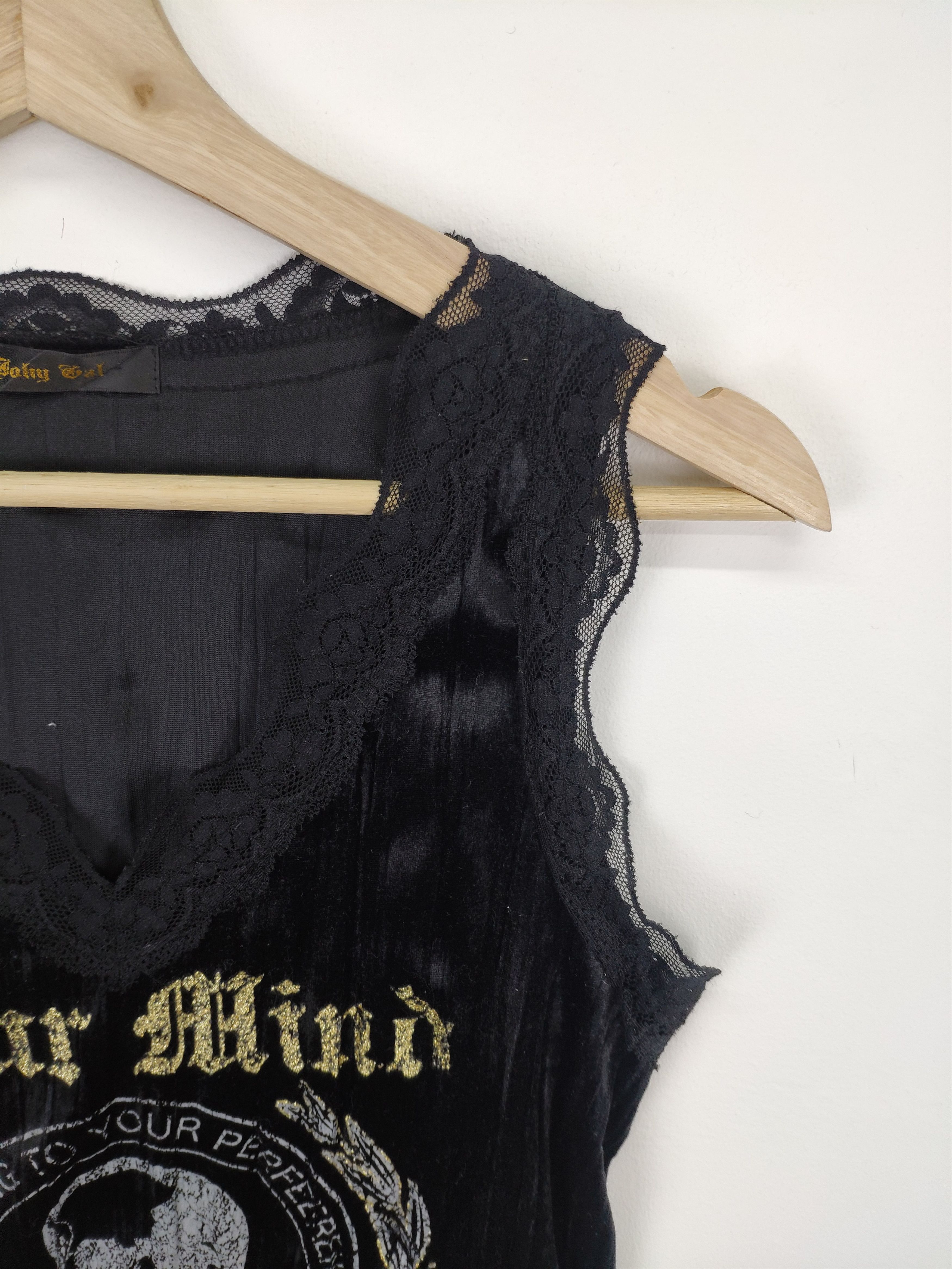 Japanese Brand × Seditionaries Vintage Tank Top Skull Ladies Harajuku Fashion Size XXS / US 00 / IT 34 - 5 Thumbnail