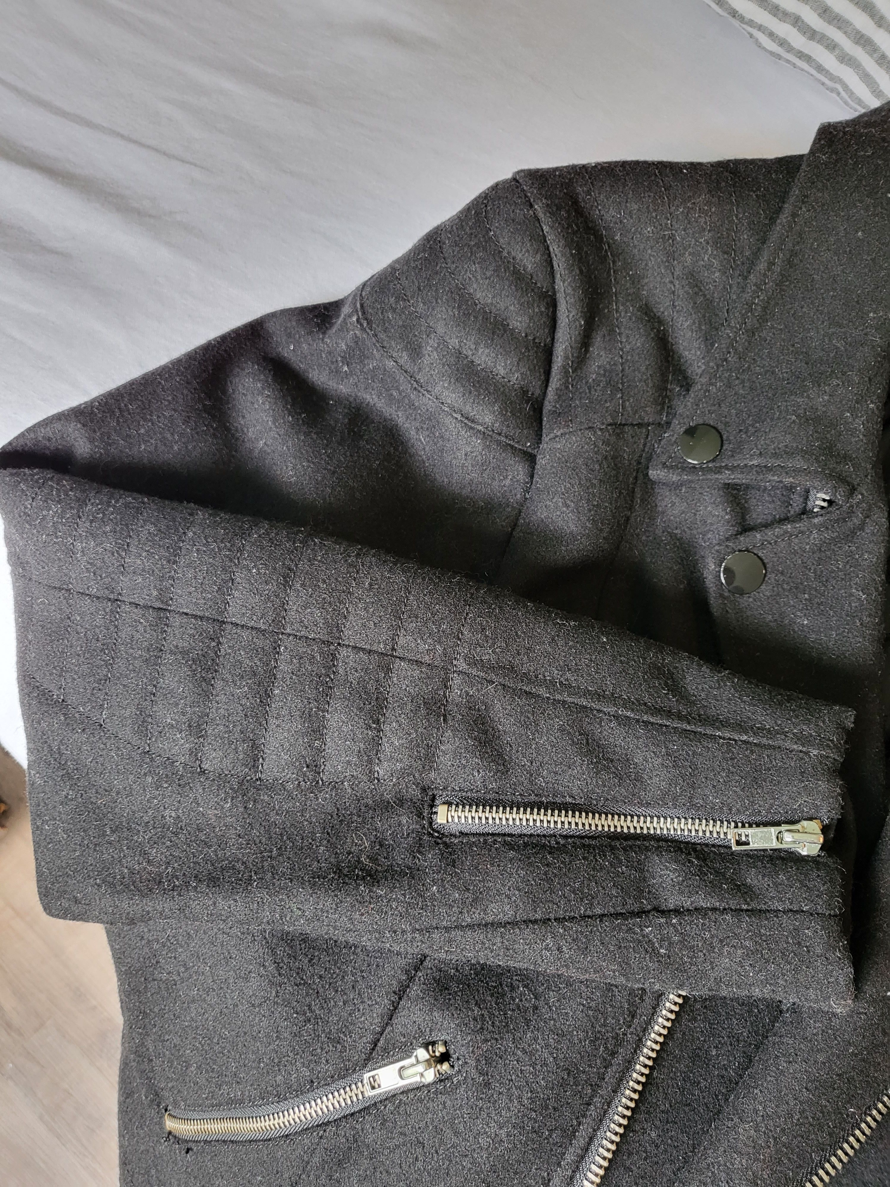 Final Home Quilted Wool Biker Jacket Size US M / EU 48-50 / 2 - 4 Thumbnail
