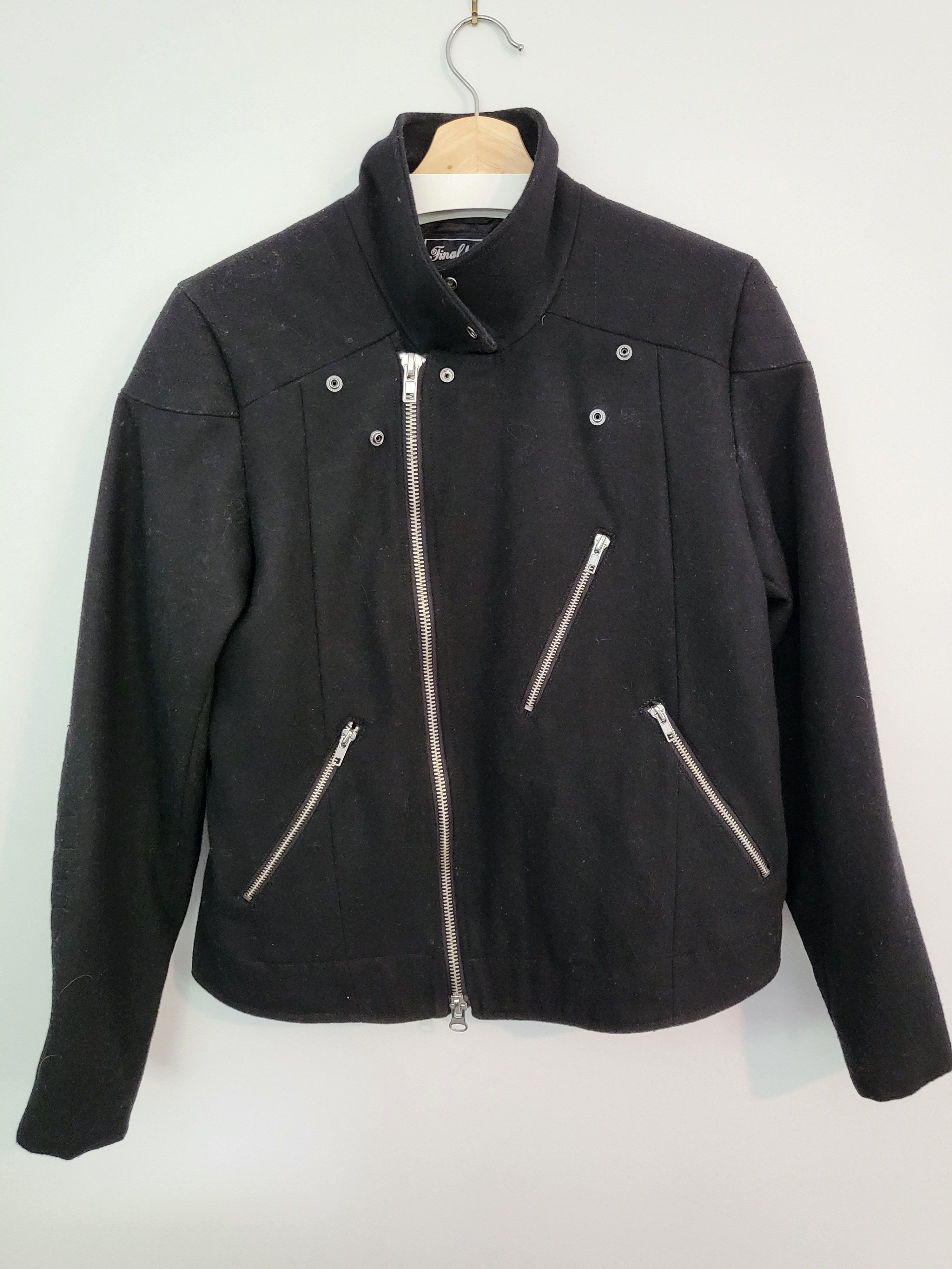 Final Home Quilted Wool Biker Jacket Size US M / EU 48-50 / 2 - 2 Thumbnail