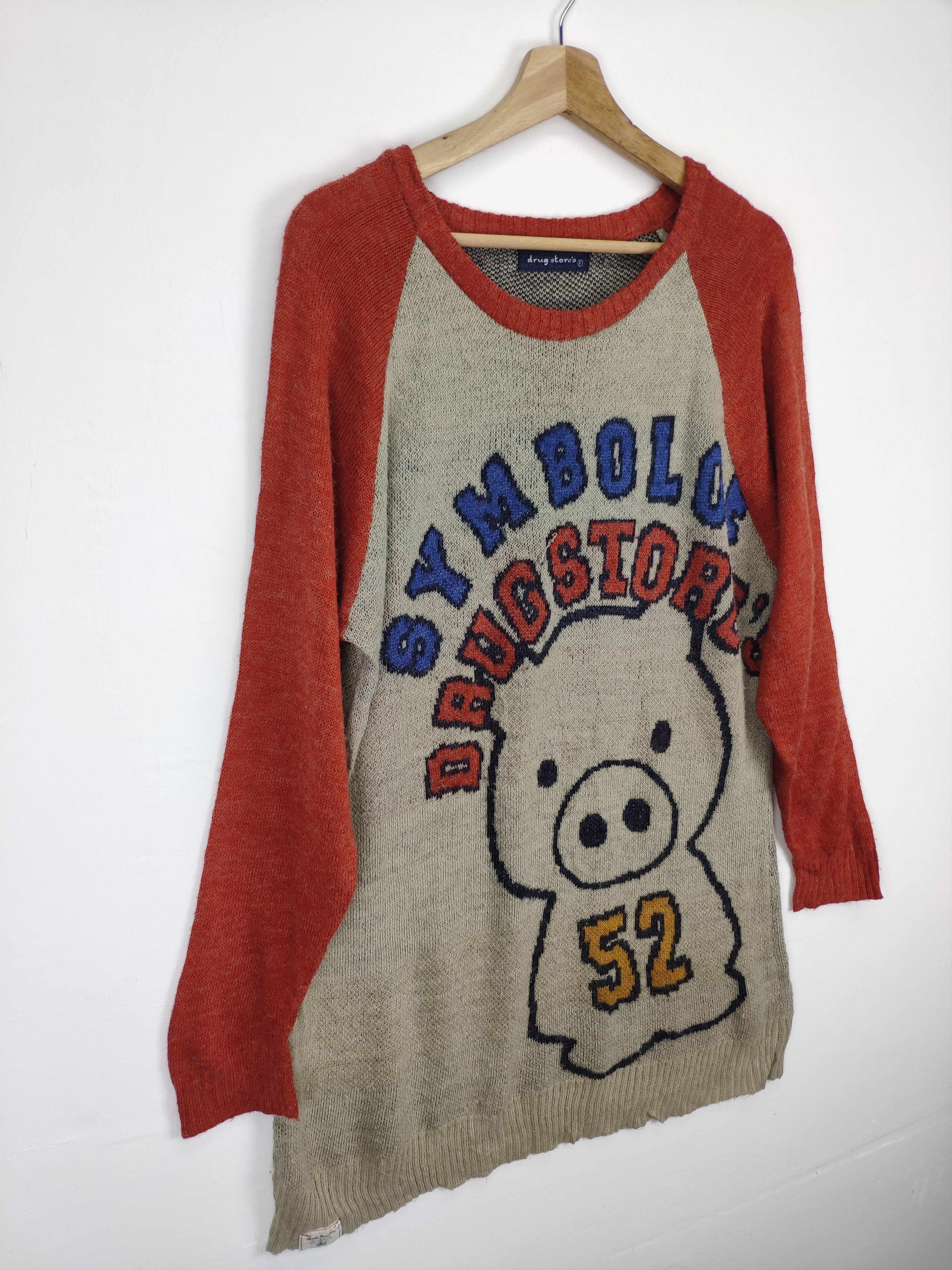 Japanese Brand × Vintage Vintage Drug Store Knit Sweater Cute Pig Printed 🐷🐷🐷 Size M / US 6-8 / IT 42-44 - 3 Thumbnail