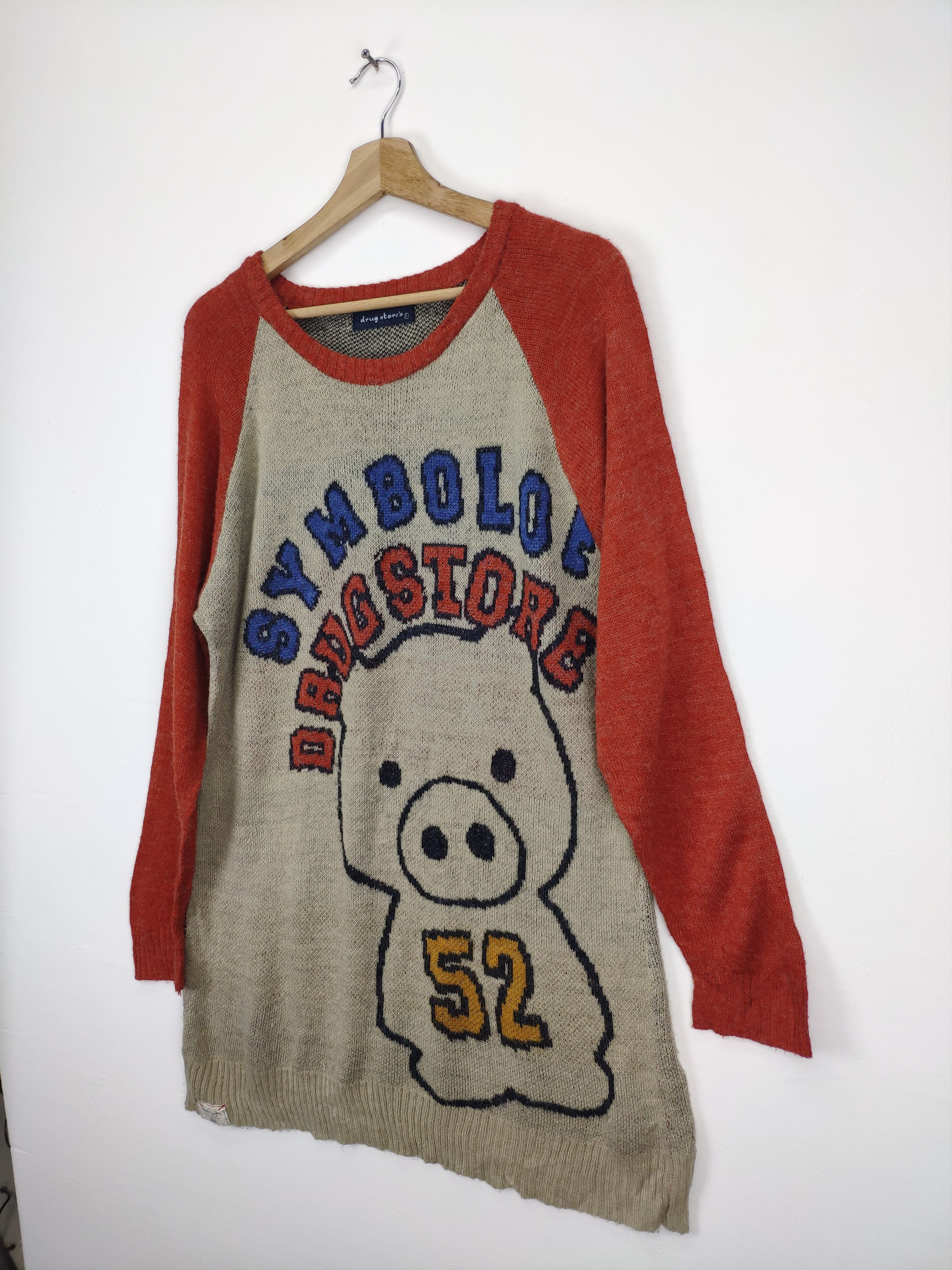 Japanese Brand × Vintage Vintage Drug Store Knit Sweater Cute Pig Printed 🐷🐷🐷 Size M / US 6-8 / IT 42-44 - 2 Thumbnail