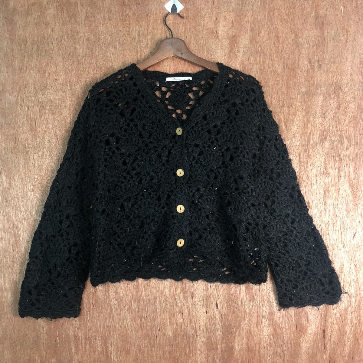 Japanese Brand DL Vtg Pual Ci Cin Racique crochet Mesh Net Knit #A201 Size US S / EU 44-46 / 1 - 1 Thumbnail