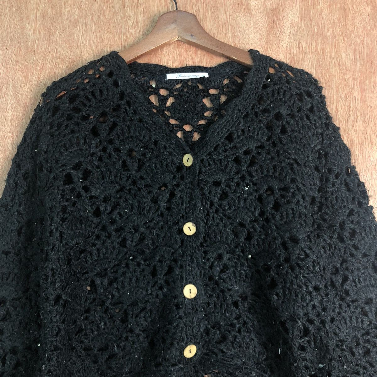 Japanese Brand DL Vtg Pual Ci Cin Racique crochet Mesh Net Knit #A201 Size US S / EU 44-46 / 1 - 2 Thumbnail