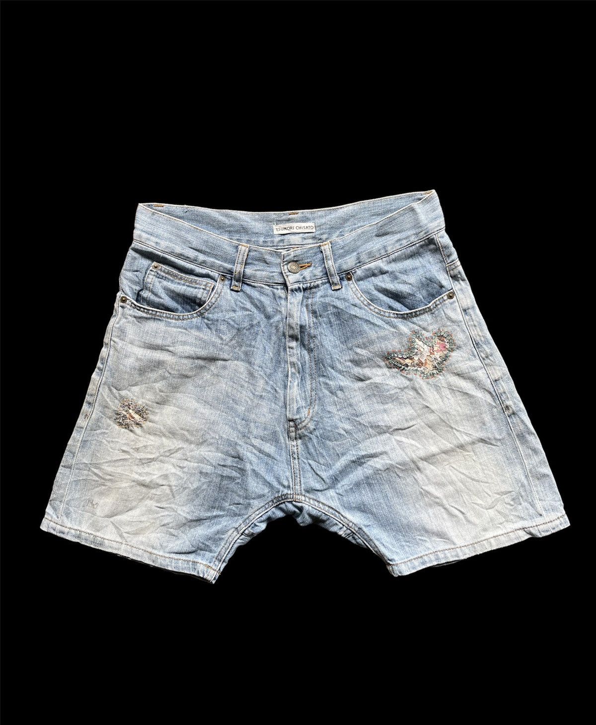 image of Issey Miyake x Tsumori Chisato Vintage Tsumori Chisato Short Jeans Womenswear in Blue Jeans, Women'