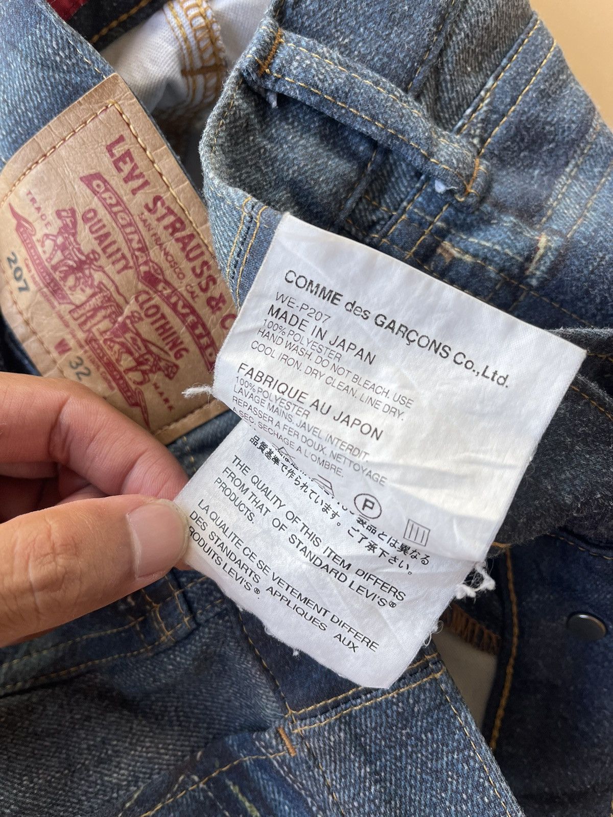 Comme des Garcons AD2009 Junya watanabe Comme des garcons x Levis pants Size US 31 - 8 Thumbnail