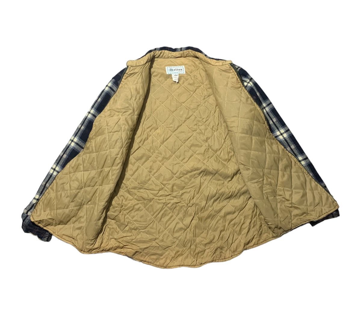 Japanese Brand Vintage 90s Melton Company Plaid Wool Flannel Shirt Jacket Size US M / EU 48-50 / 2 - 2 Thumbnail