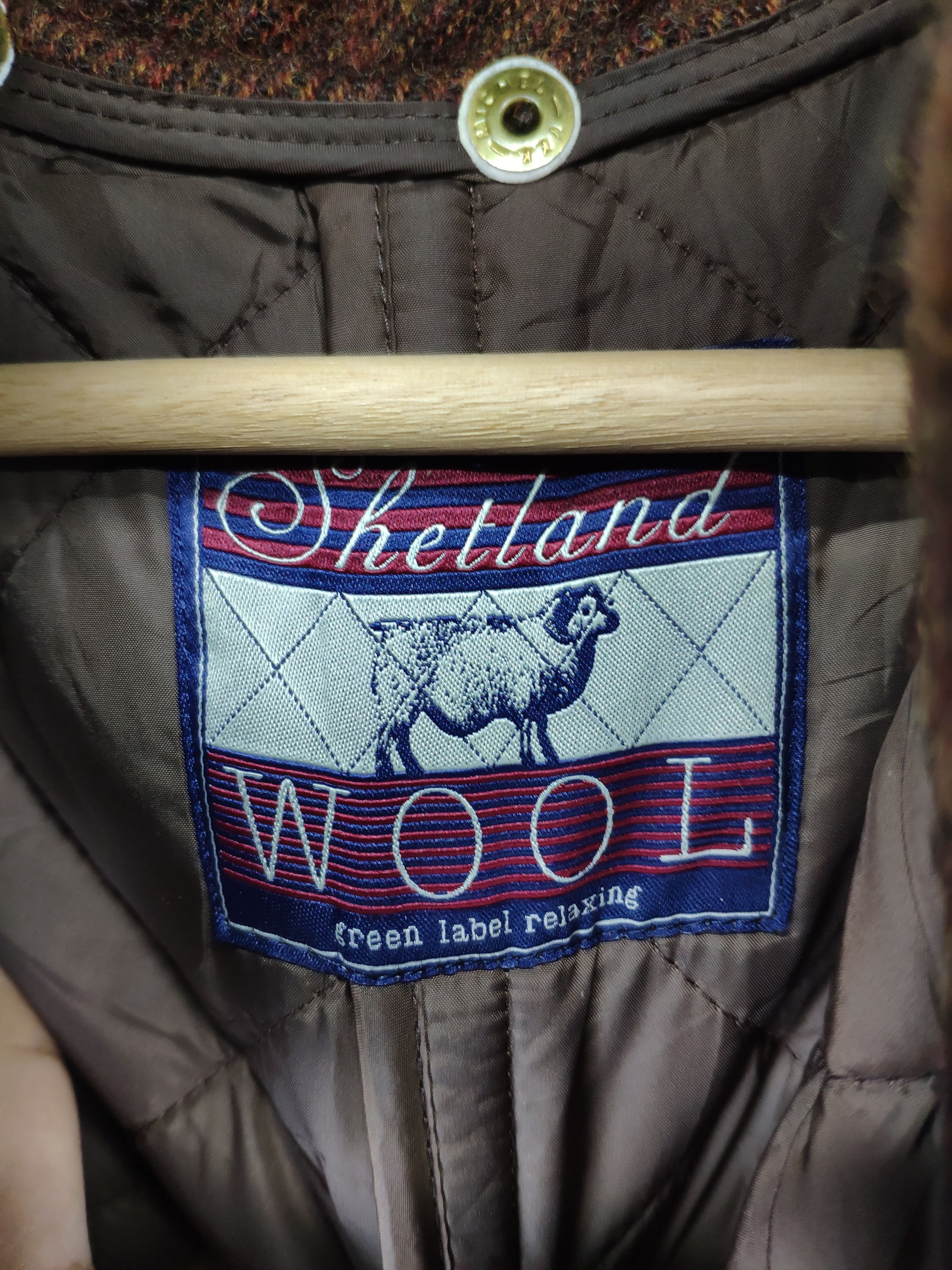 Japanese Brand × Vintage Steal 💥 Vintage Wool Coat Long Hoodie by Shetland Wool Size XS / US 0-2 / IT 36-38 - 11 Thumbnail