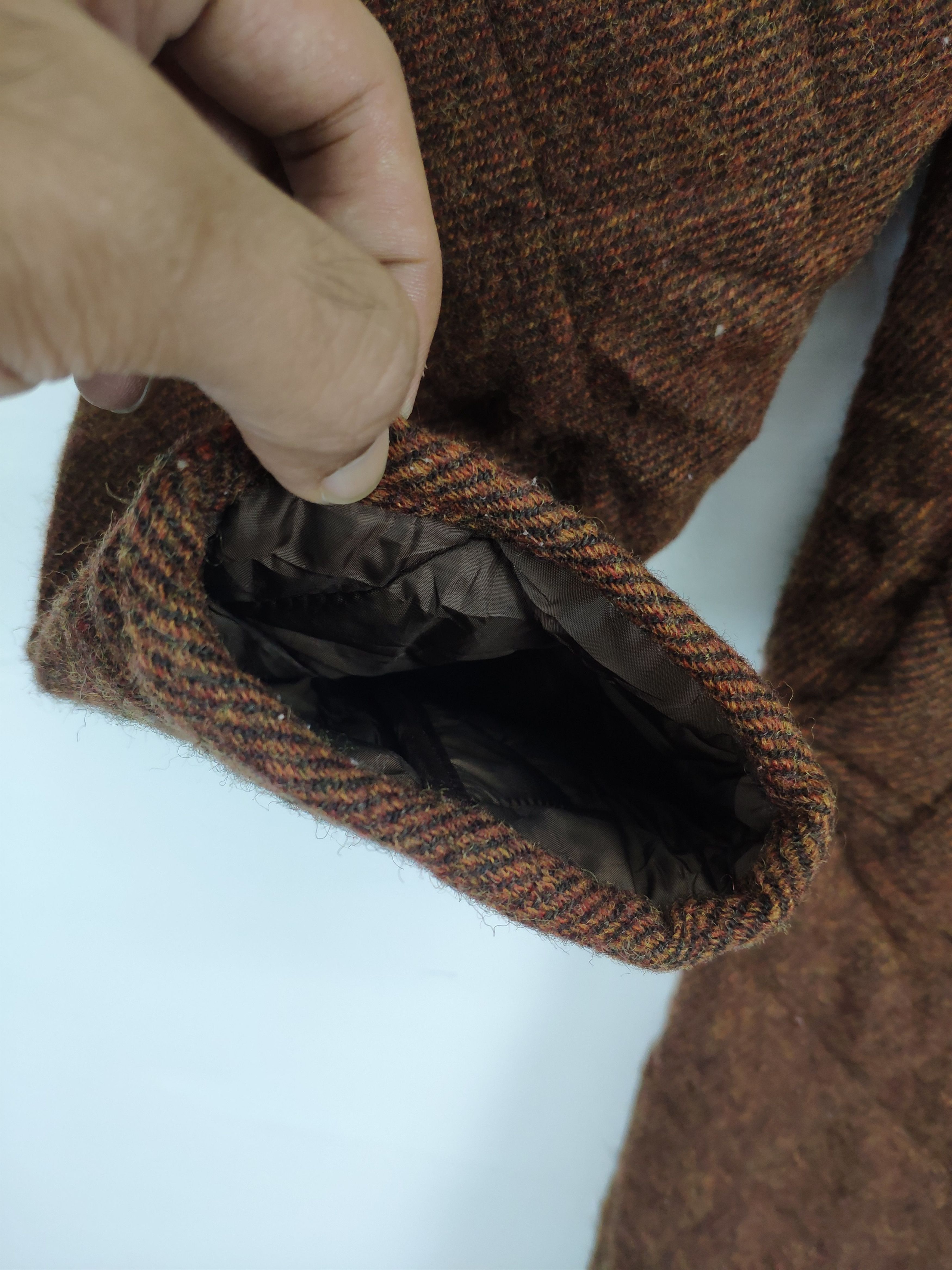 Japanese Brand × Vintage Steal 💥 Vintage Wool Coat Long Hoodie by Shetland Wool Size XS / US 0-2 / IT 36-38 - 5 Thumbnail