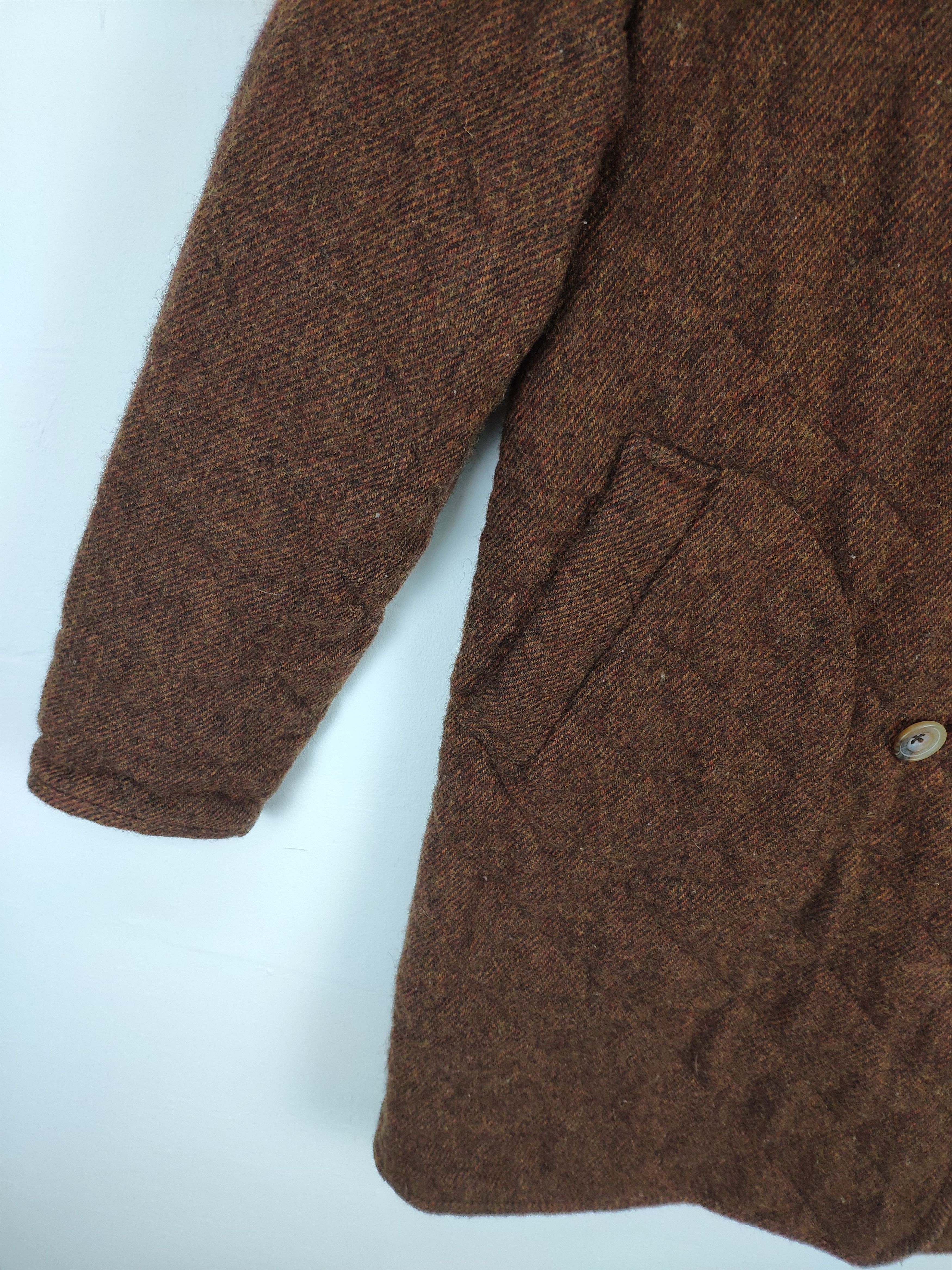 Japanese Brand × Vintage Steal 💥 Vintage Wool Coat Long Hoodie by Shetland Wool Size XS / US 0-2 / IT 36-38 - 10 Thumbnail