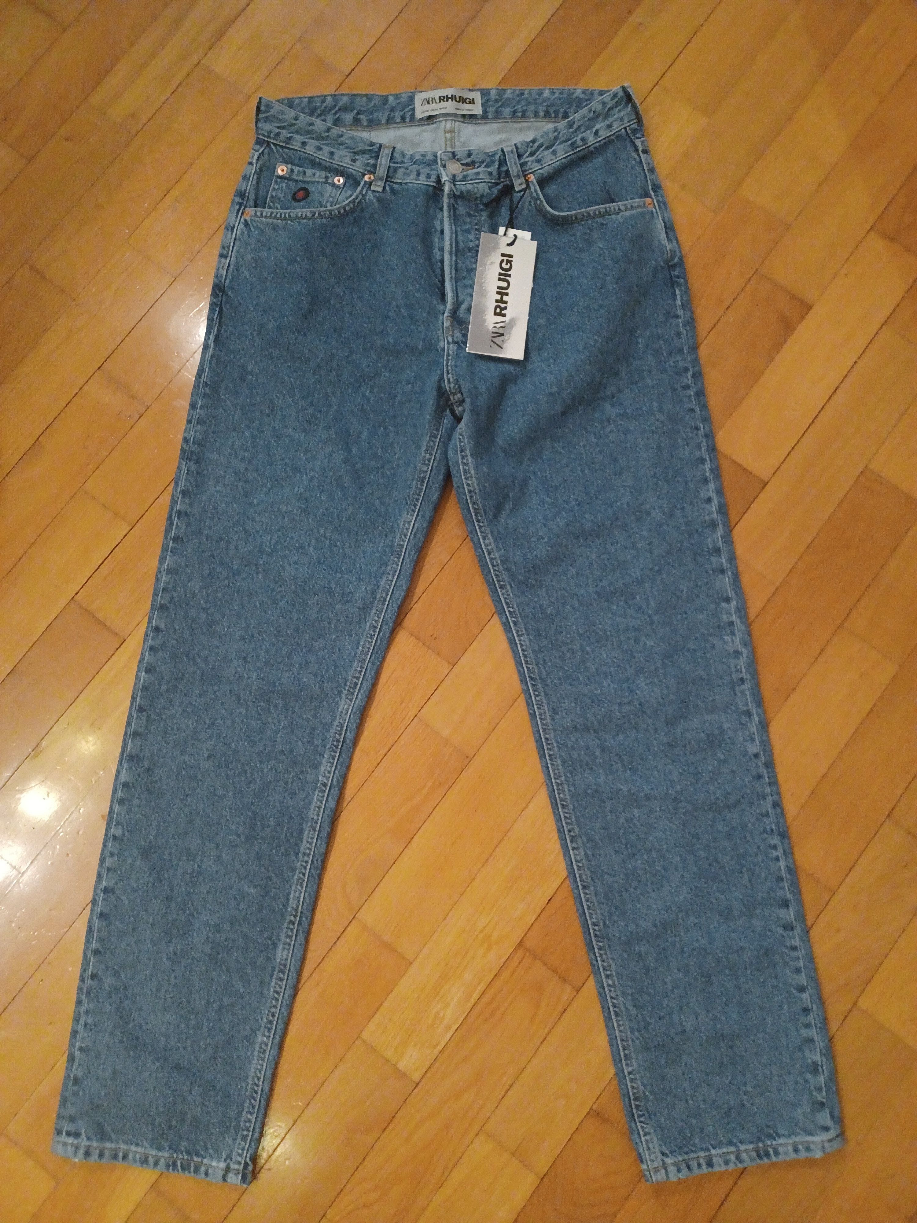 Zara Rhuigi x Zara Straight Navy Indigo Jeans Denim Size US 30 / EU 46 - 1 Preview