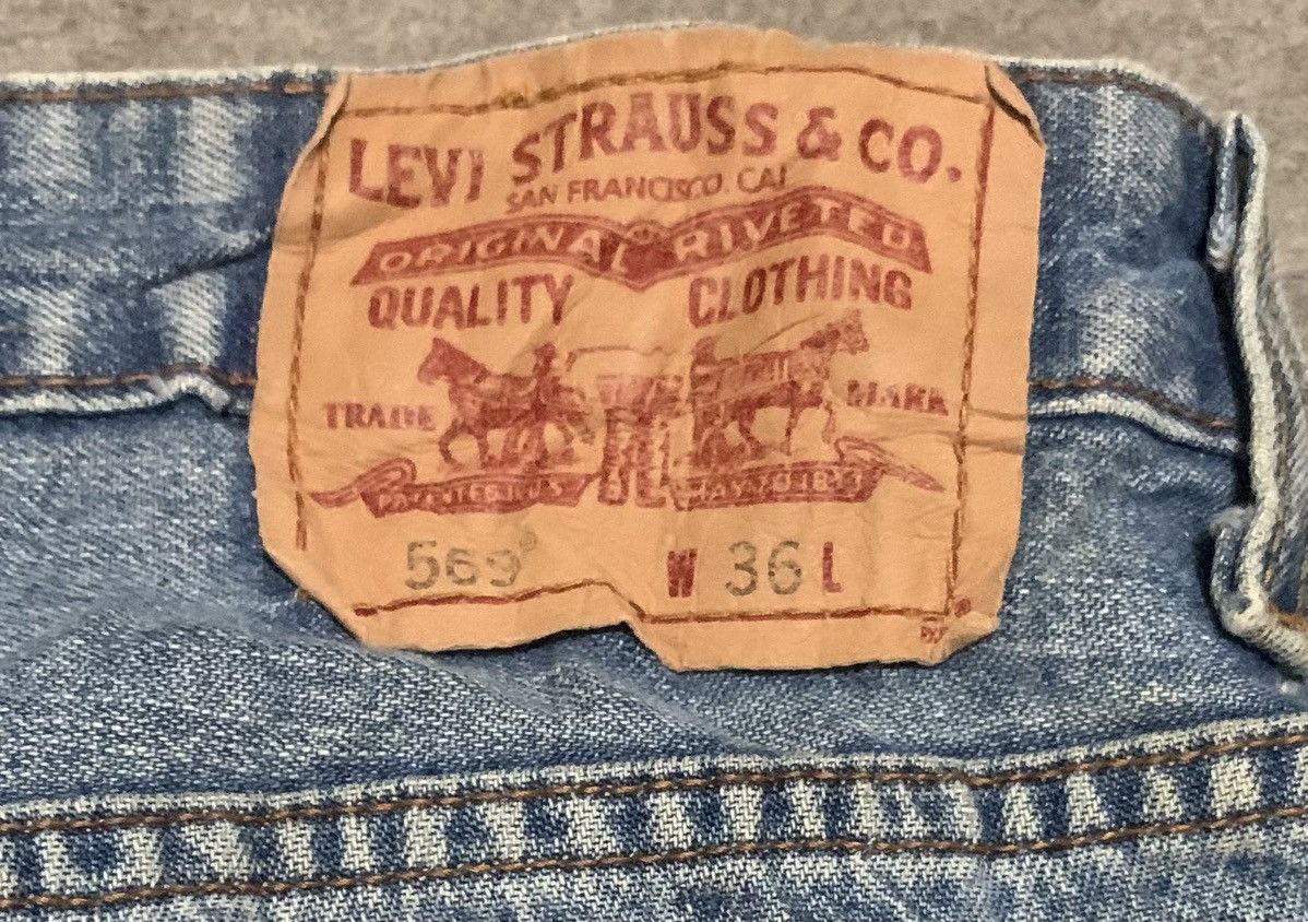Levi's Vintage 90s Levis 569 Straight Jeans Size US 38 / EU 54 - 7 Thumbnail
