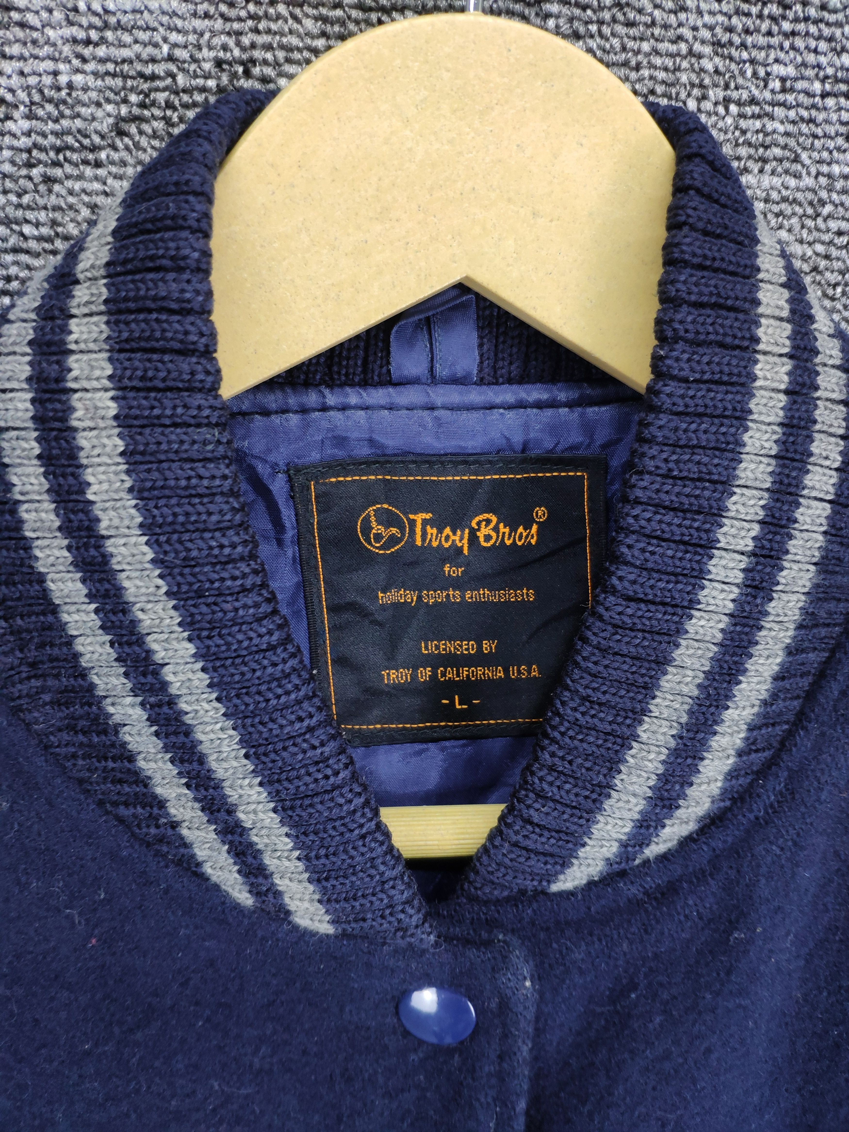 Vintage Vintage Wool Varsity Jacket by Troy Bros Size US M / EU 48-50 / 2 - 17 Thumbnail