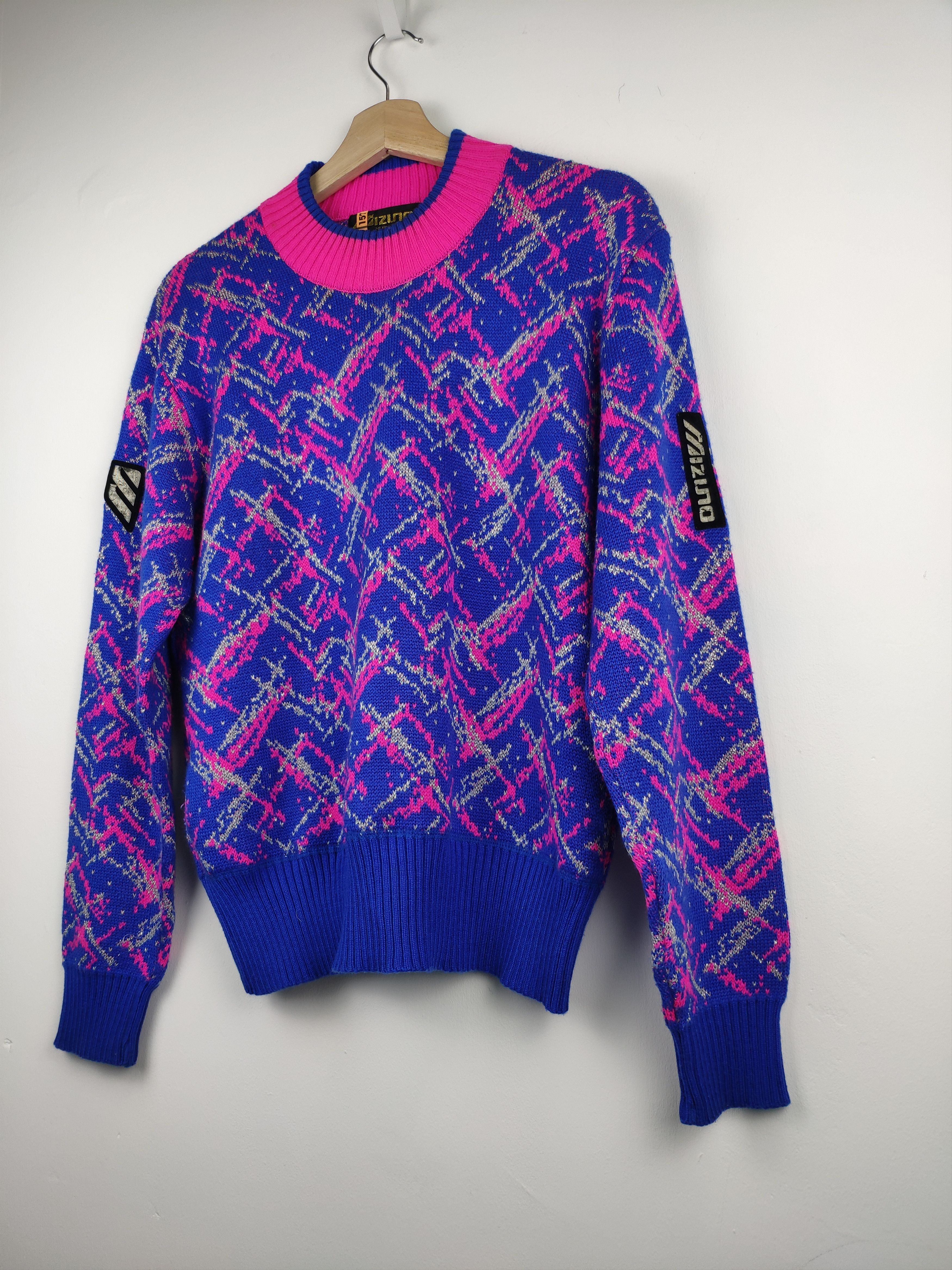 Japanese Brand × Mizuno × Vintage Vintage Mizuno Knit Sweater Coogi Style Size US M / EU 48-50 / 2 - 2 Thumbnail