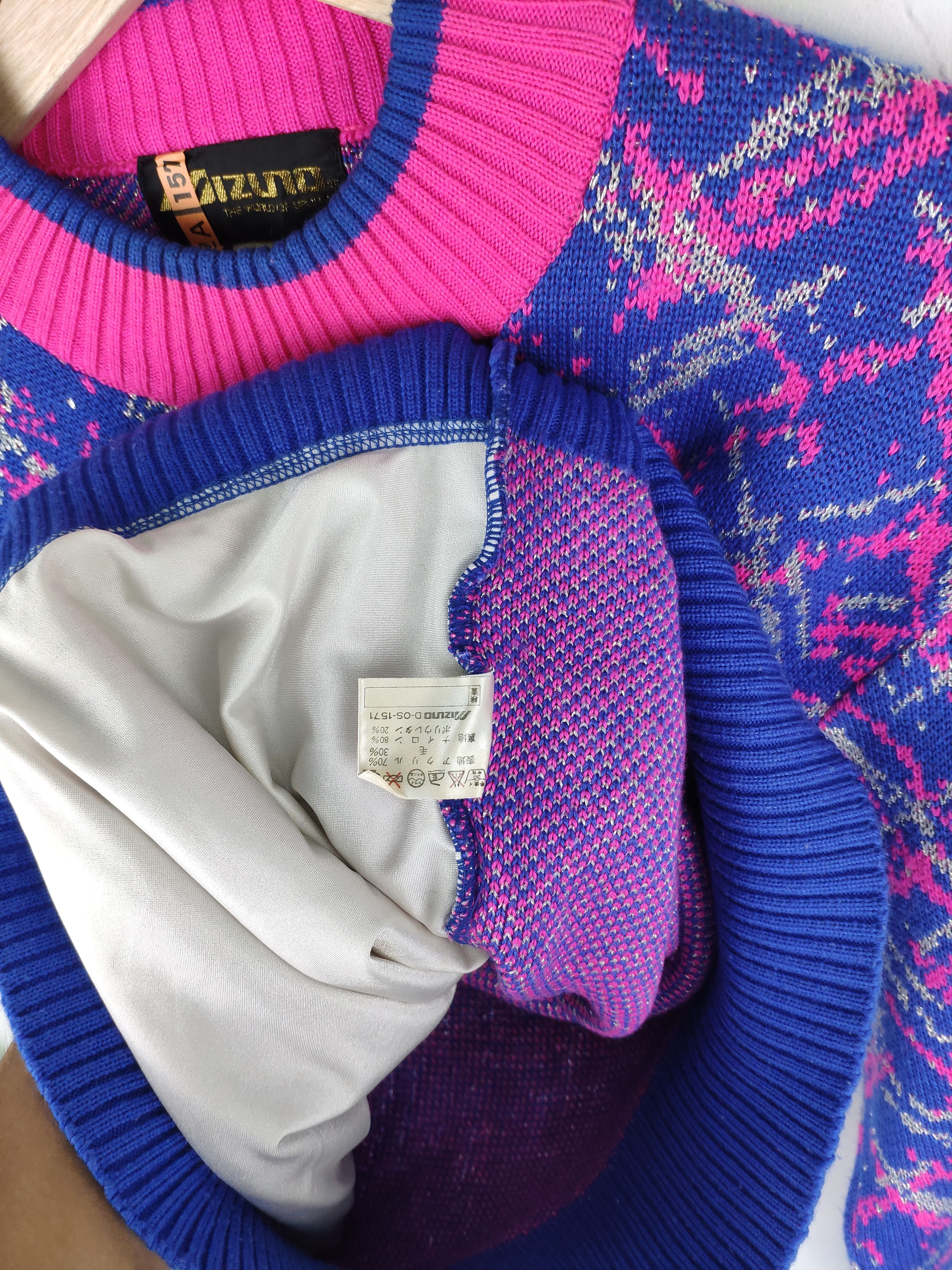 Japanese Brand × Mizuno × Vintage Vintage Mizuno Knit Sweater Coogi Style Size US M / EU 48-50 / 2 - 9 Thumbnail