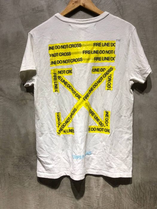 Off white 2024 tee firetape