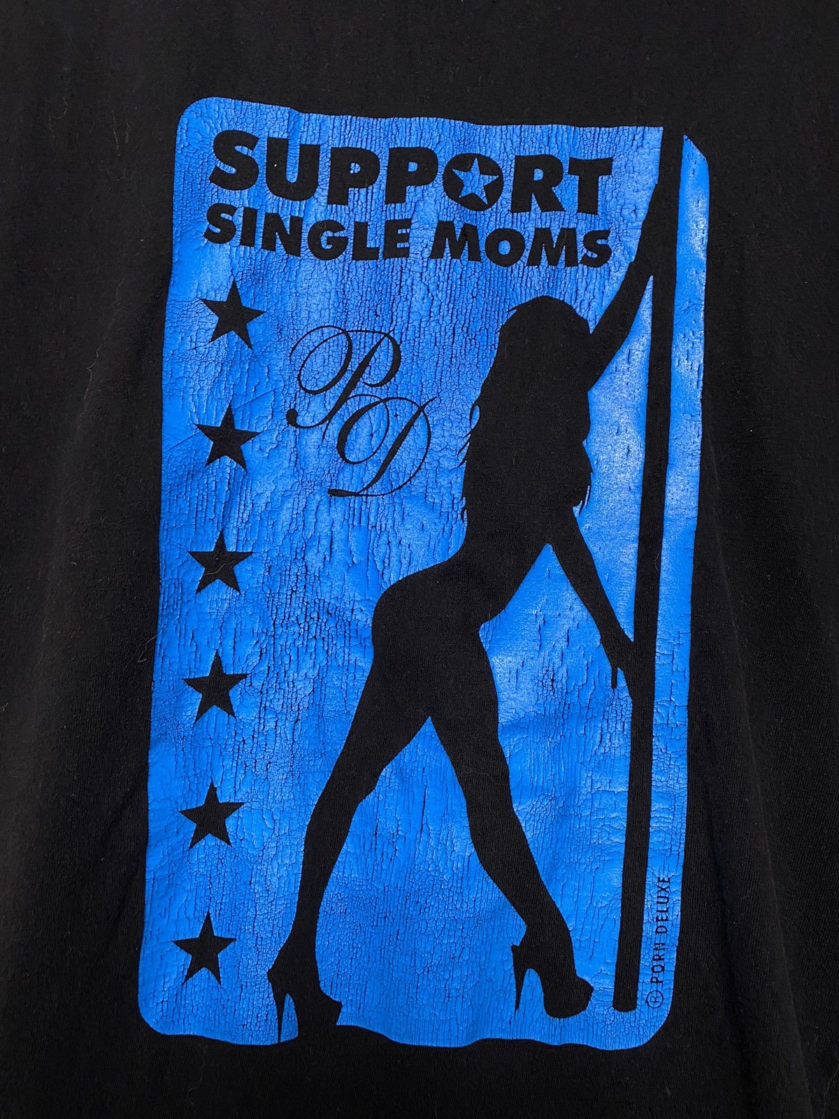 Hook-Ups Porn Deluxe vintage black T-shirt support single mums Size US L / EU 52-54 / 3 - 2 Thumbnail