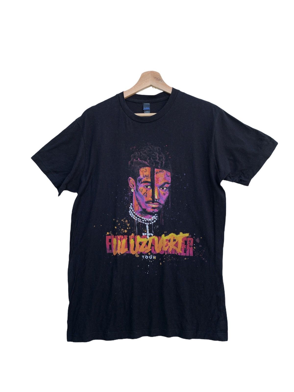 image of Y2K Lil Uzi Vert Tour Tees in Black, Men's (Size Medium)