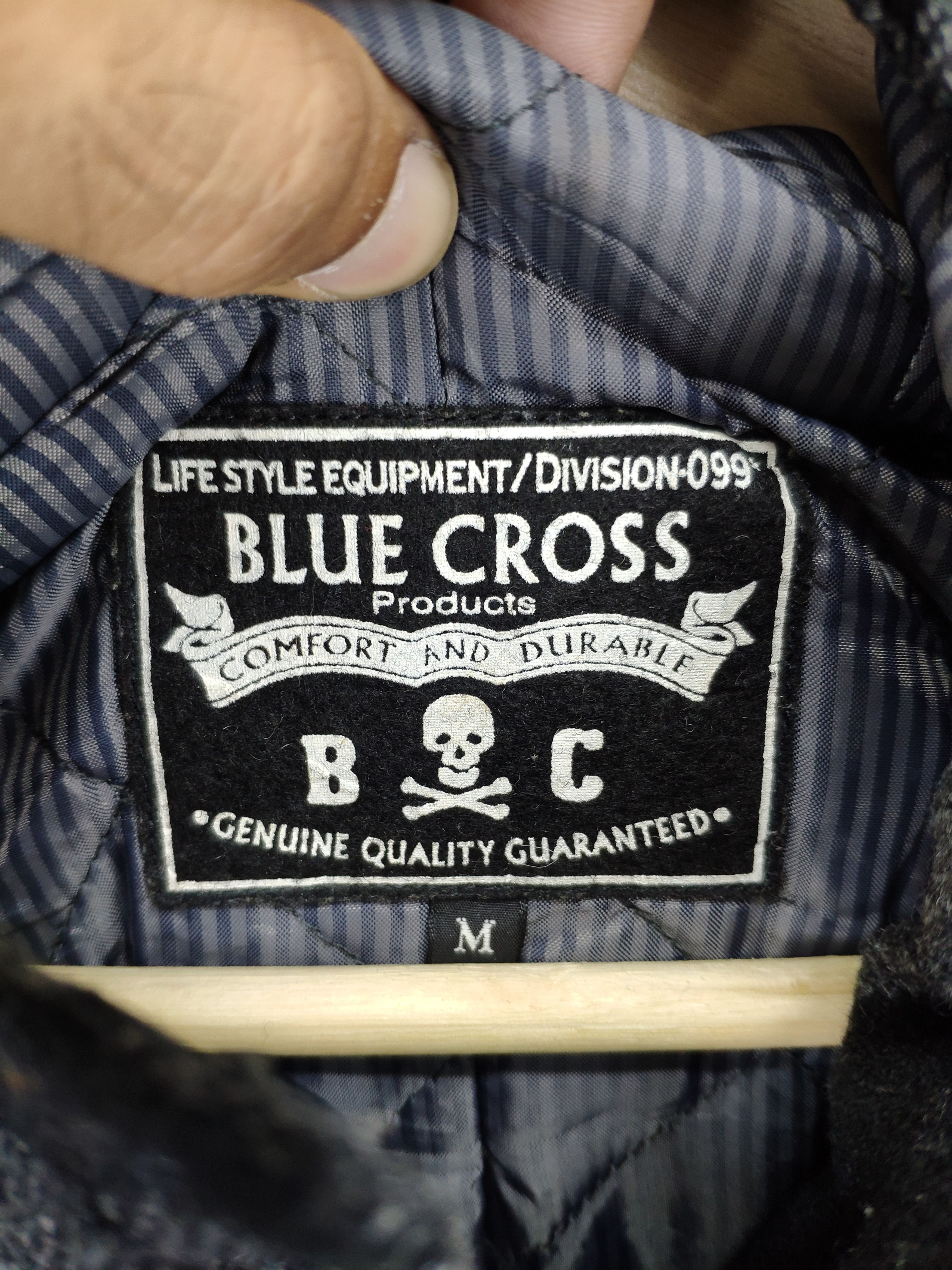Japanese Brand × Vintage Steal 💥 Vintage Wool Jacket Checkered by Blue Cross Size US M / EU 48-50 / 2 - 14 Thumbnail