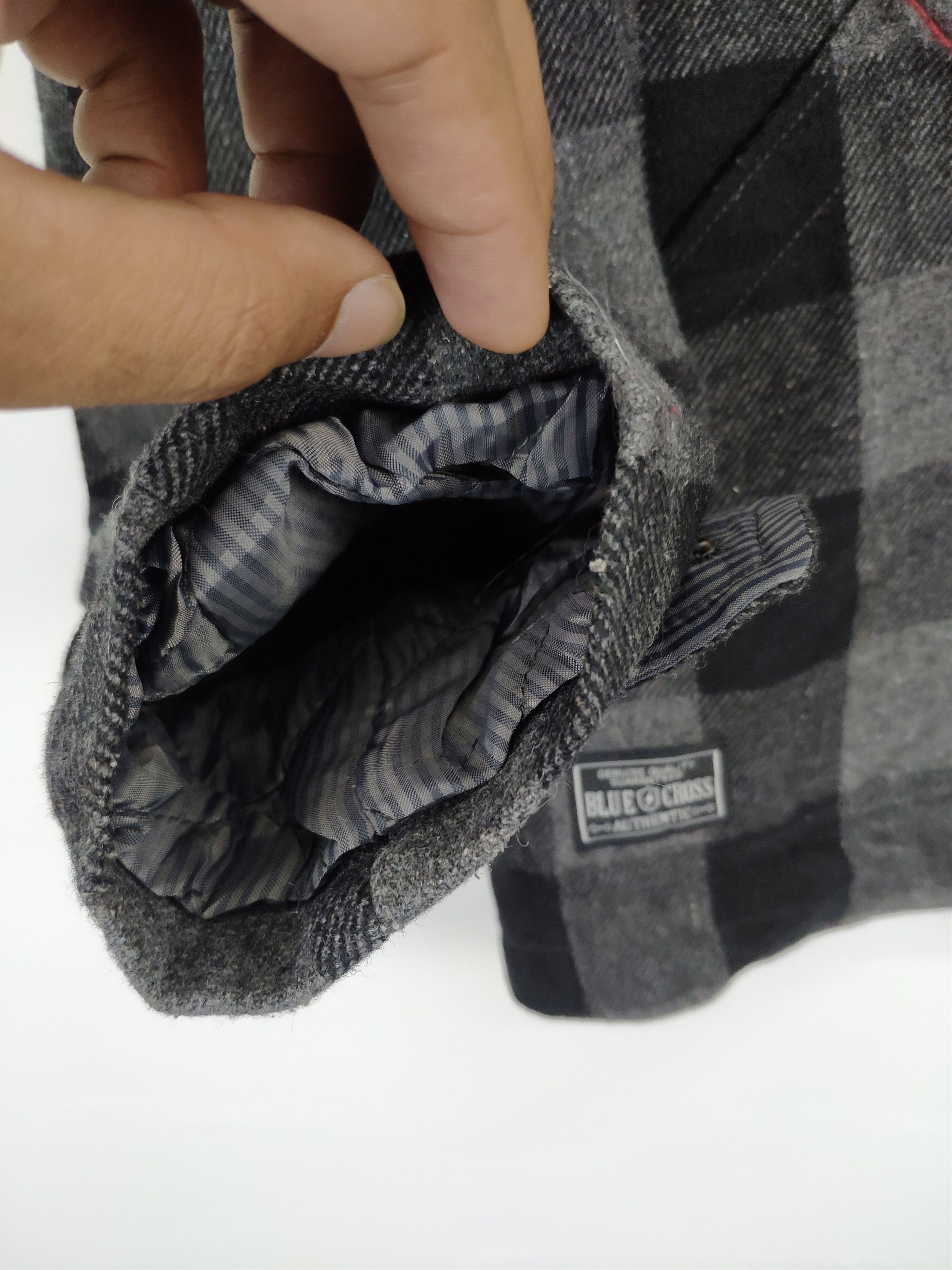 Japanese Brand × Vintage Steal 💥 Vintage Wool Jacket Checkered by Blue Cross Size US M / EU 48-50 / 2 - 5 Thumbnail