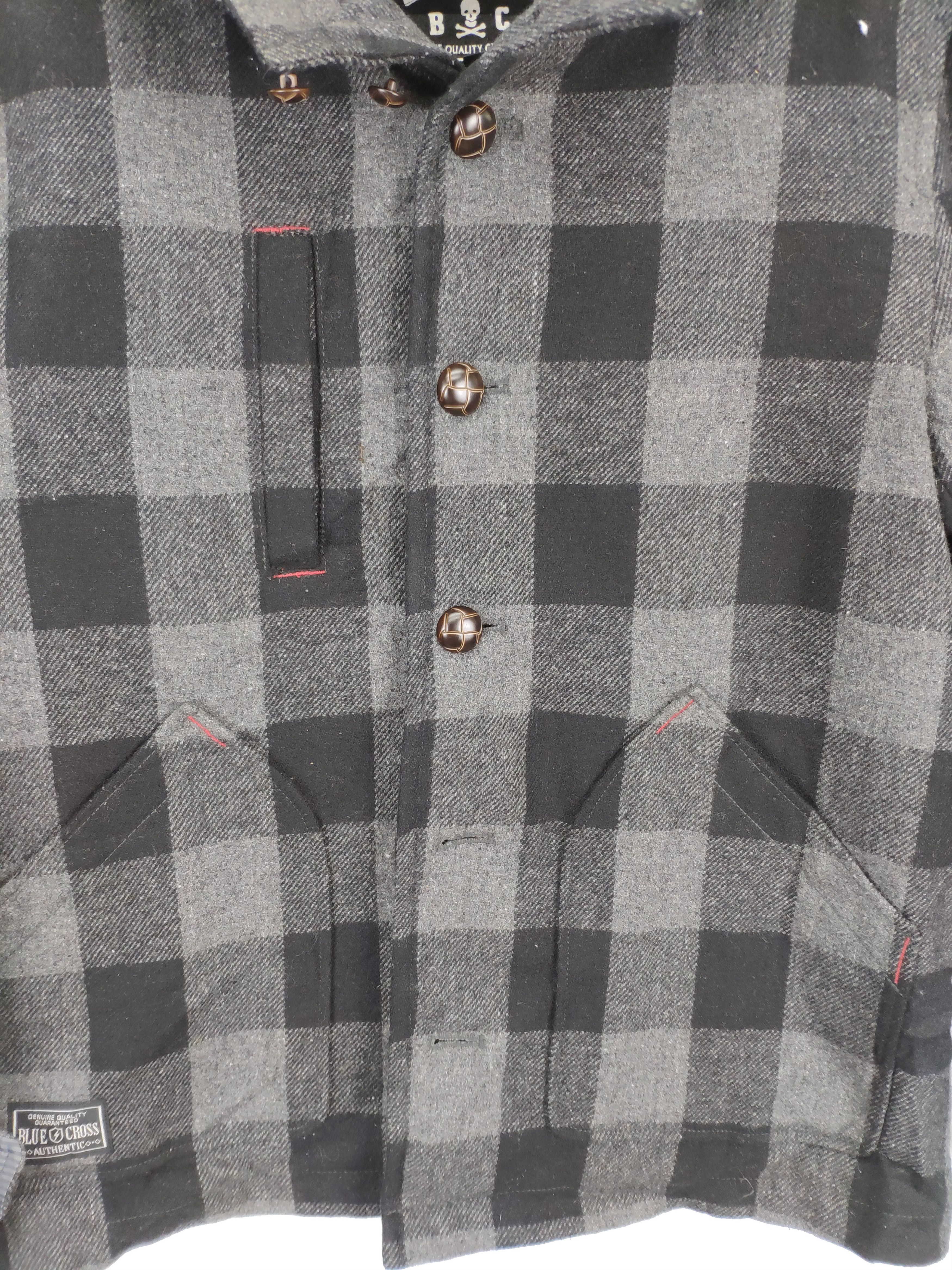 Japanese Brand × Vintage Steal 💥 Vintage Wool Jacket Checkered by Blue Cross Size US M / EU 48-50 / 2 - 7 Thumbnail