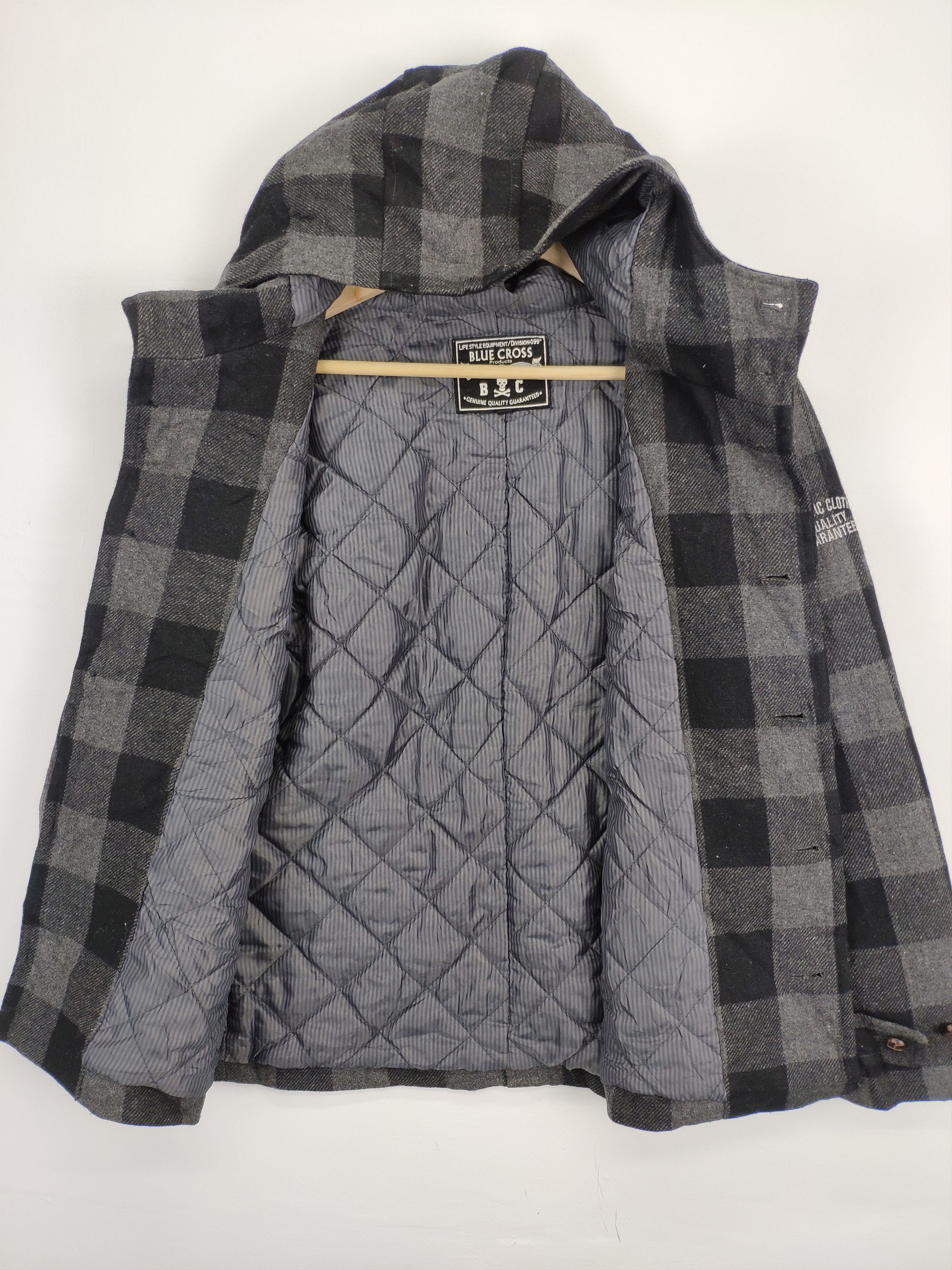 Japanese Brand × Vintage Steal 💥 Vintage Wool Jacket Checkered by Blue Cross Size US M / EU 48-50 / 2 - 16 Thumbnail