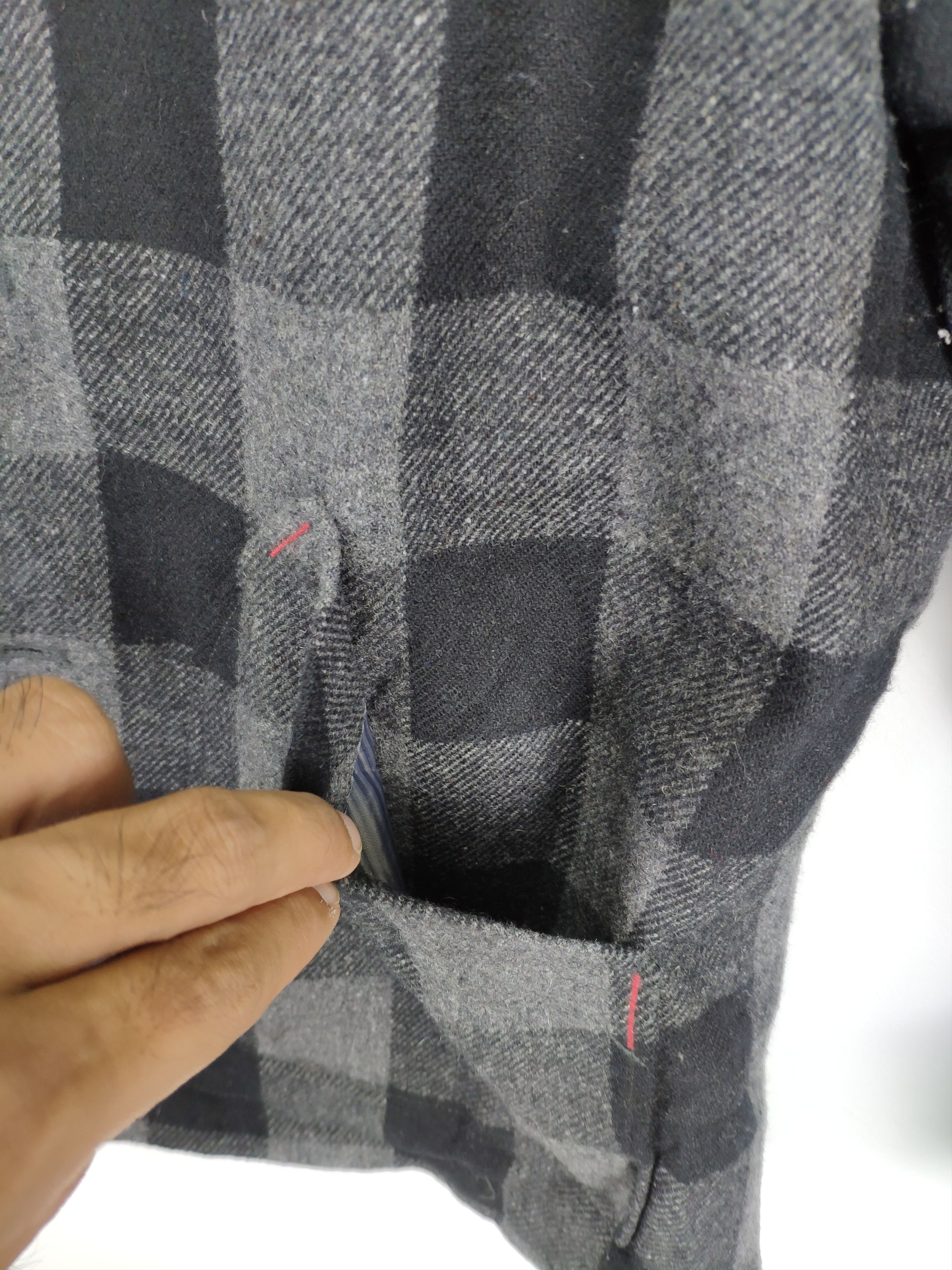 Japanese Brand × Vintage Steal 💥 Vintage Wool Jacket Checkered by Blue Cross Size US M / EU 48-50 / 2 - 12 Thumbnail
