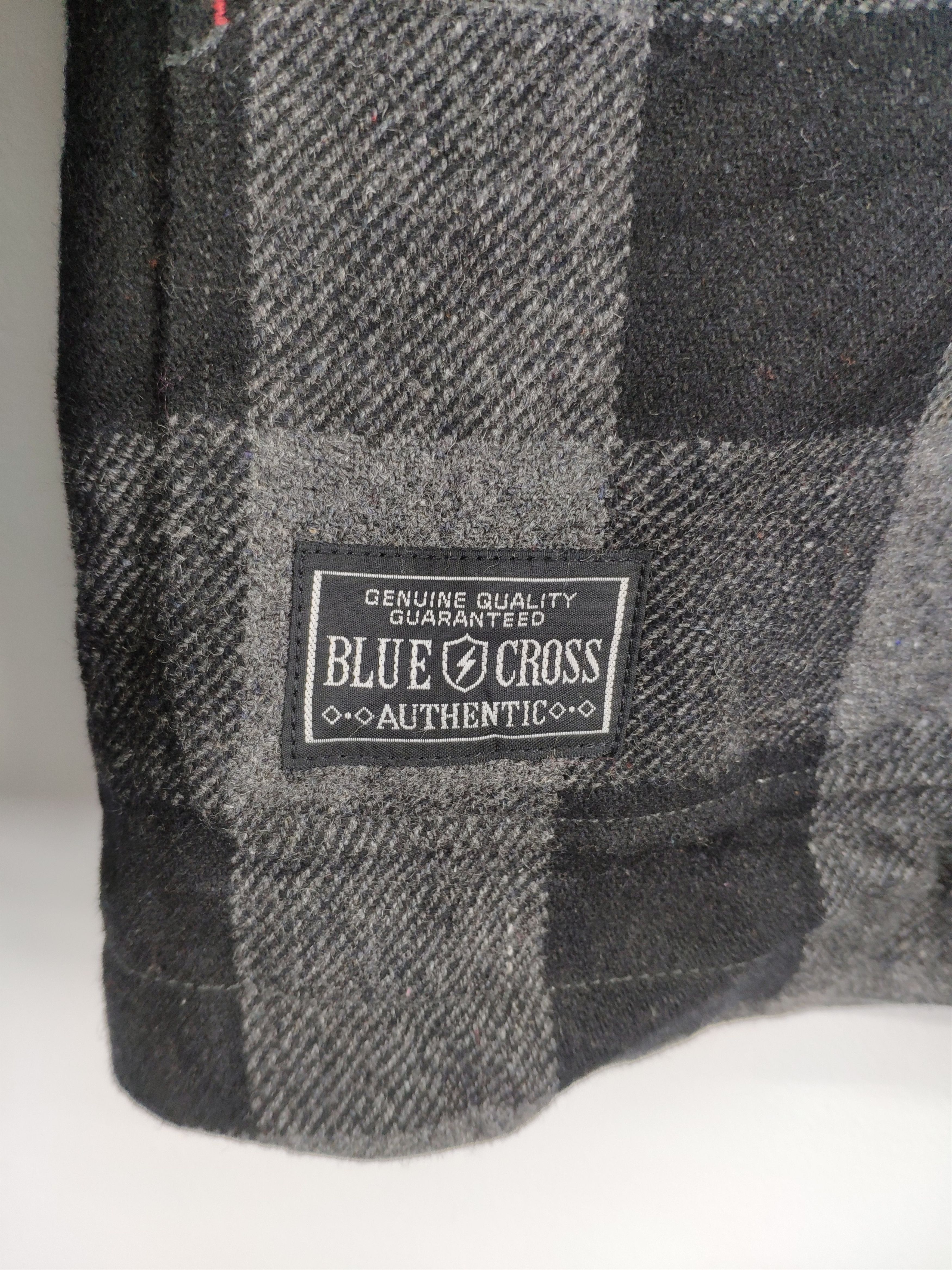 Japanese Brand × Vintage Steal 💥 Vintage Wool Jacket Checkered by Blue Cross Size US M / EU 48-50 / 2 - 6 Thumbnail